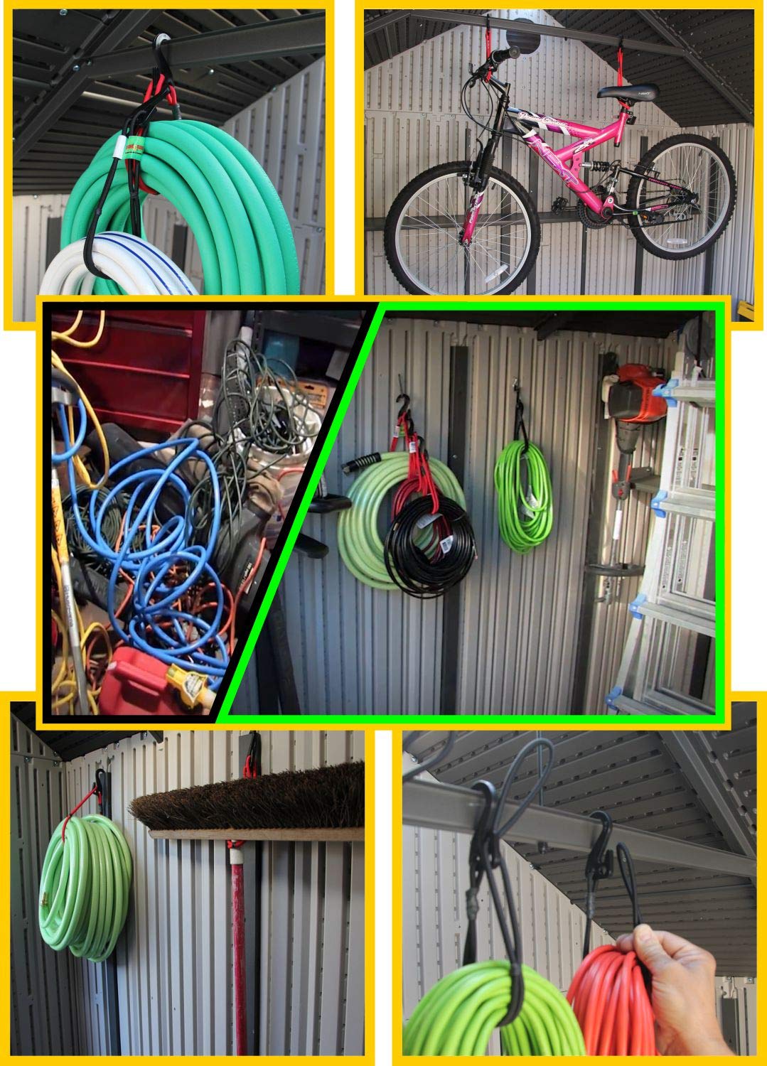 Snapklik.com : Hook & Hang Bungee Cords - Storage & Organization Cords ...