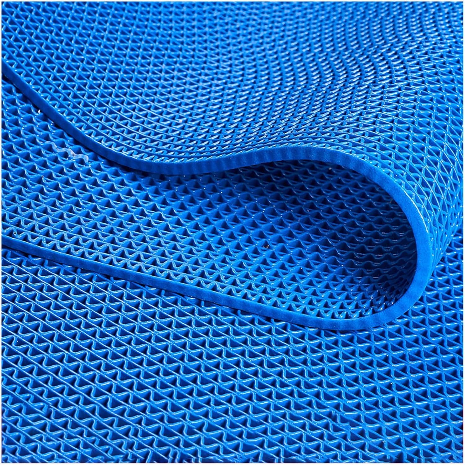QYMYOZ PVC Indoor/outdoor Drainage Mats For Bathrooms, Swimming Pools, Kitchens(Blue,90cmx300cm)