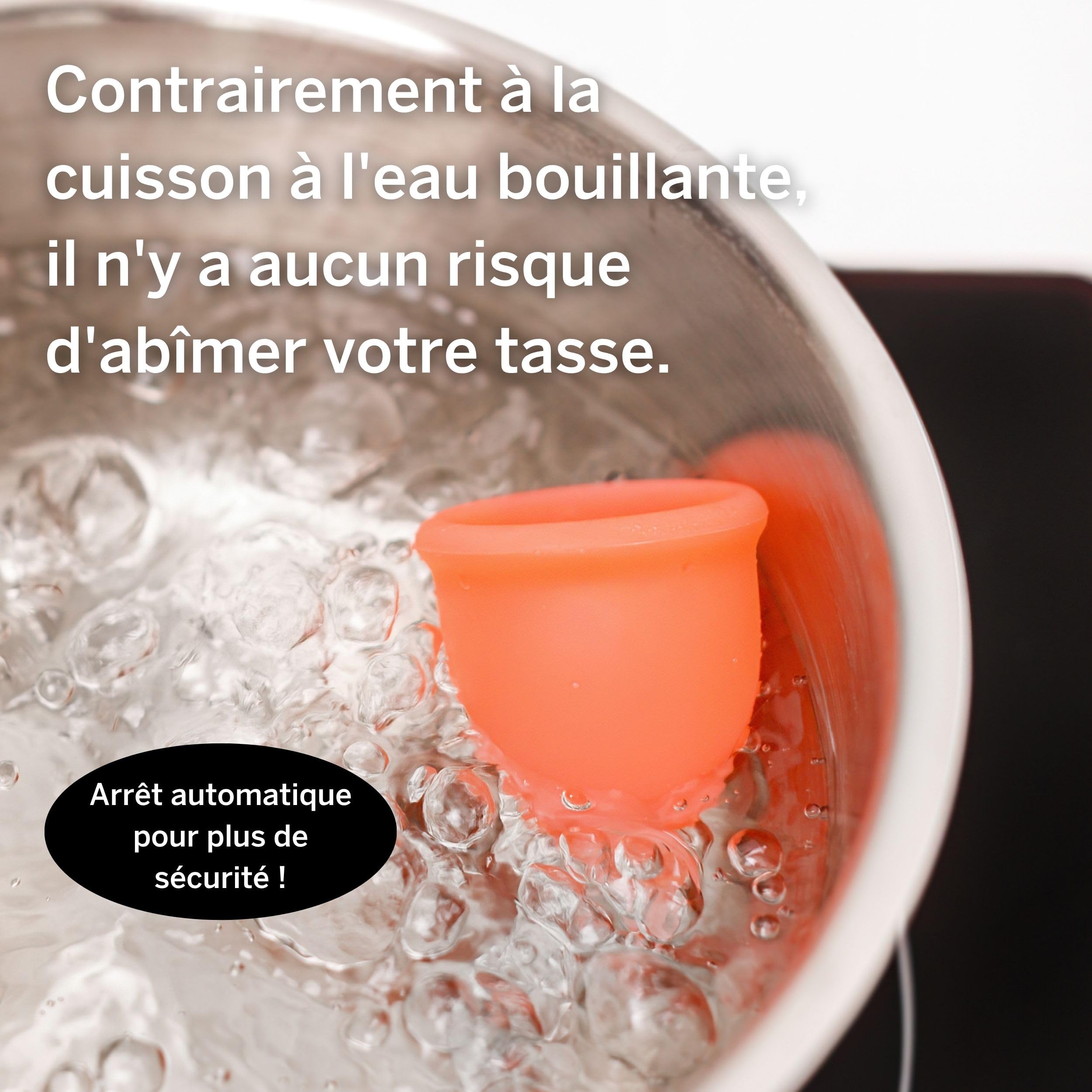 Pixie – Stérilisateur vapeur pour coupe menstruelle – Nettoyez votre cup et éliminez 99,9% des germes grâce à la vapeur – 3 minutes pour une cup stérile ! Minuteur avec arrêt automatique