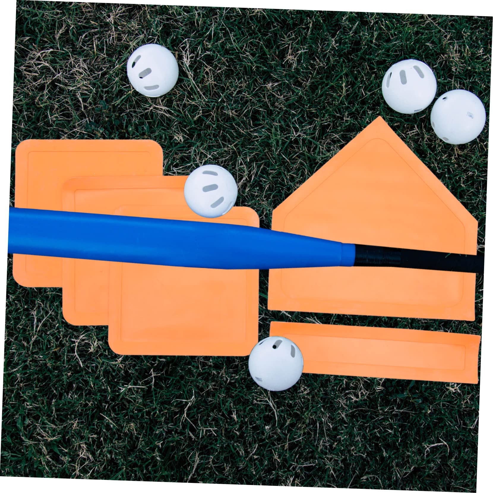 KOMBIUDA 1set Rubber Pitching Base for Backyard Play Non- Baseball Softball Bases for Youth Leagues Schools Parks Teeball Kickball Compatible Easy Setup Performance