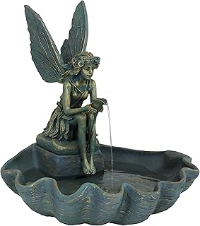 10 Corner Fountain Ideas for Compact Garden Design 63 Sunnydaze Fairy Shell Outdoor Water Fountain - 30-Inch Waterfall Fountai...