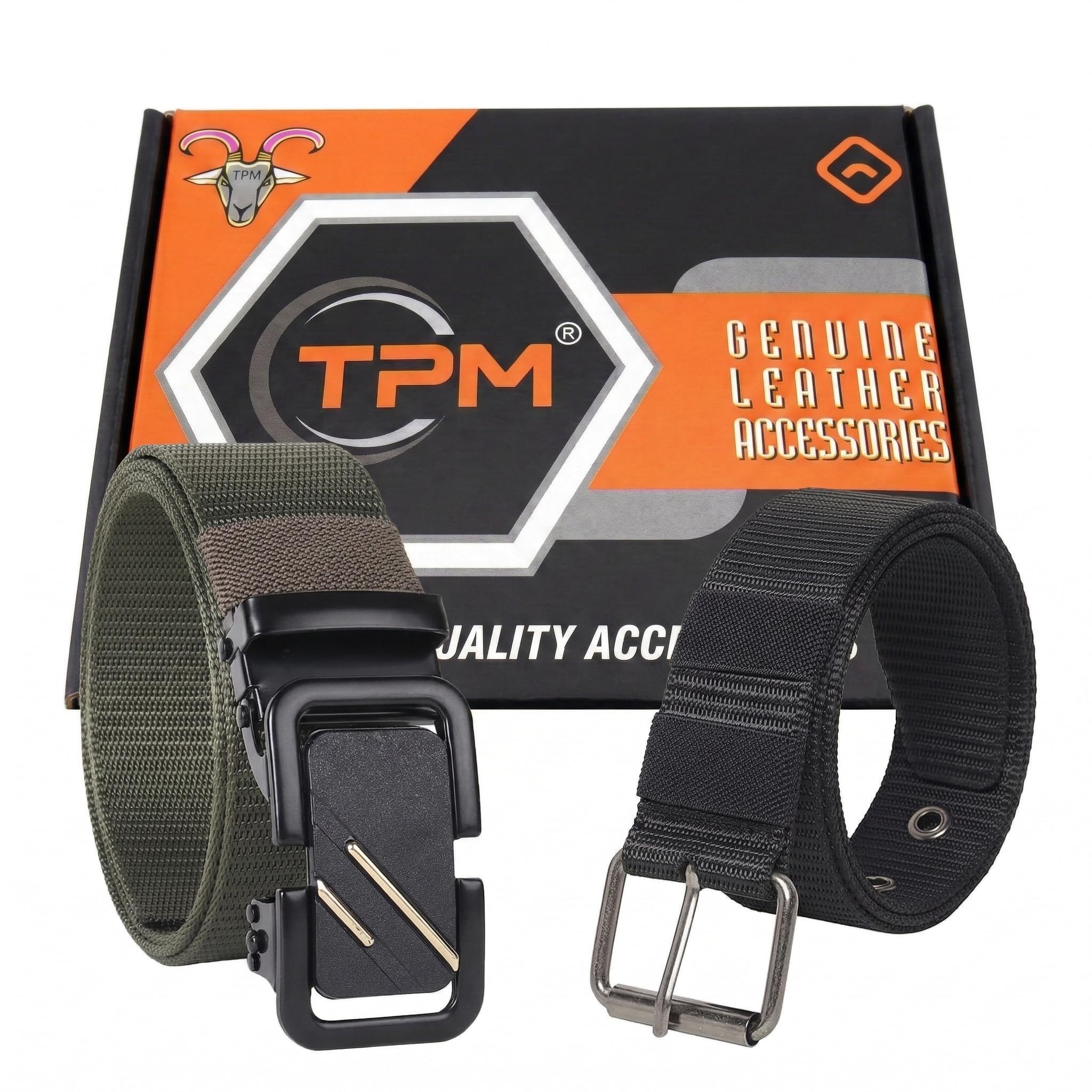 tpm UrbanForce Combo Belt for Men – Pack of 2 Nylon Belts with Premium Metal Buckles | Adjustable, Durable & Stylish for Casual, Outdoor & Daily Wear | Gift Box-picture-52
