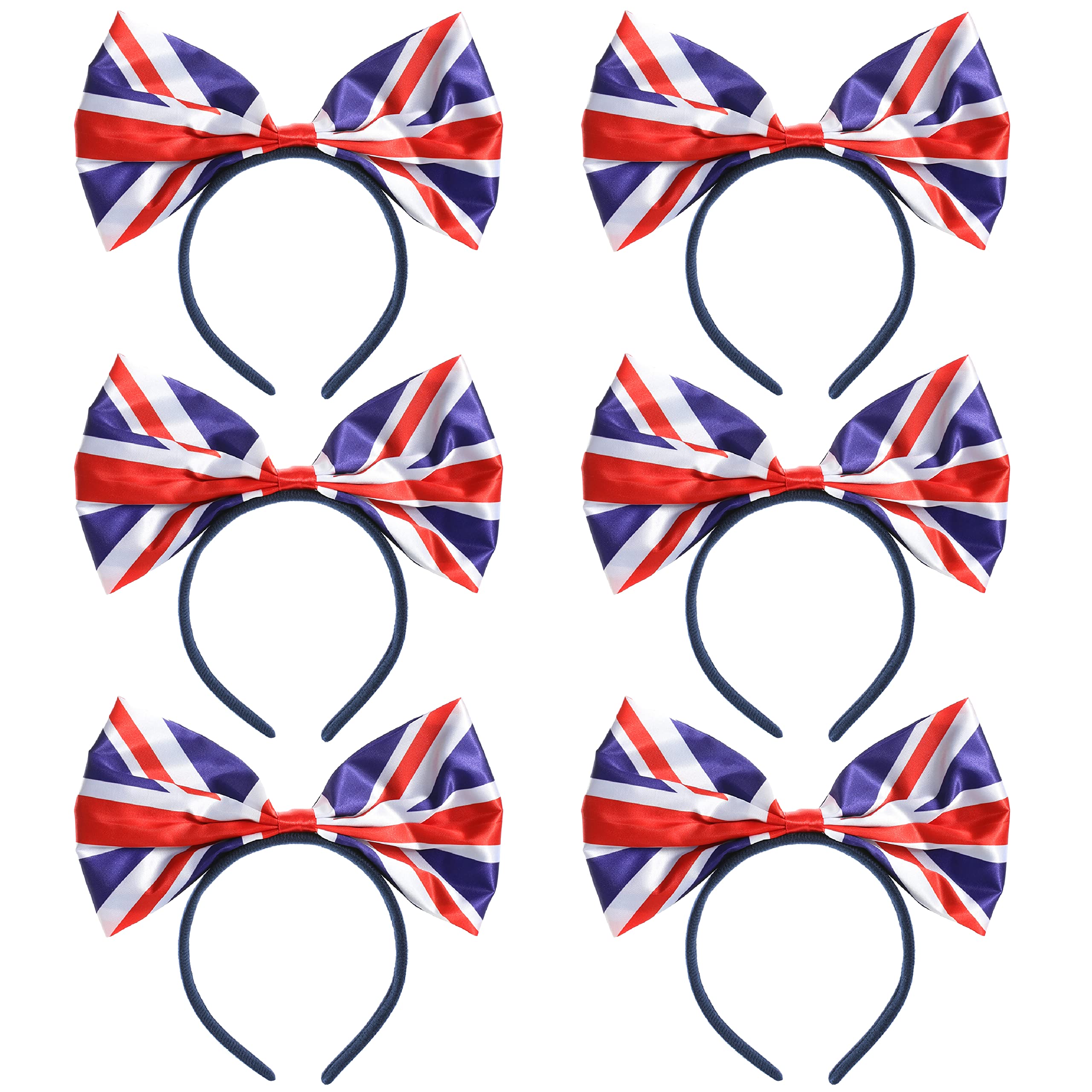 Fascia Per Capelli Con Fiocco Union Jack – Accessorio Patriottico Per Eventi Britannici, Donne E Ragazze - 2