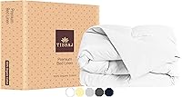 Vista 10 de Tissaj - Sábanas de algodón orgánico, un solo color, 100 % certificado GOTS, 300 hilos, fundas de almohada, sábanas bajeras, fundas de edredón