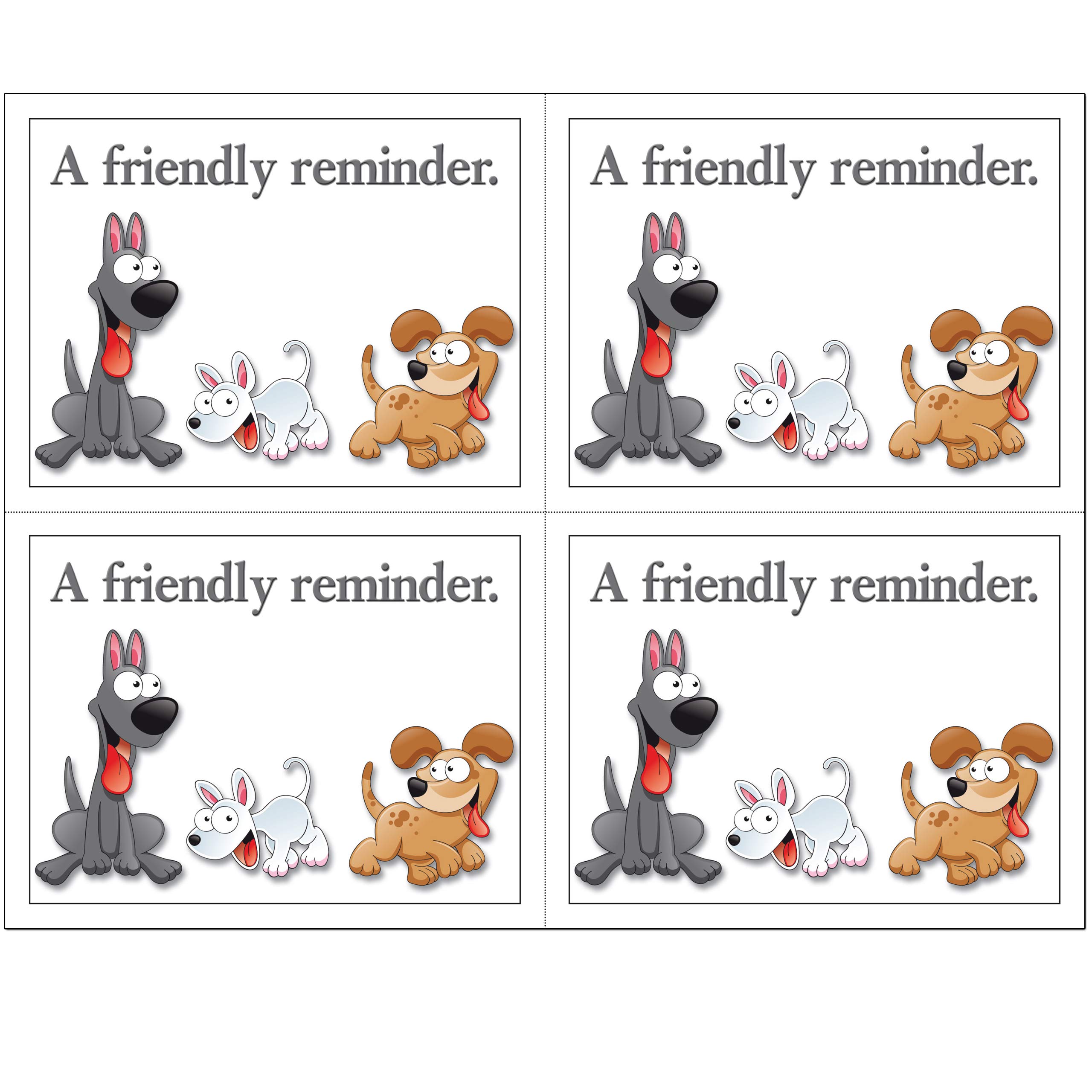 Custom Recall 4 Up Laser Appointment Heartworm Reminder Postcards with Personalizable Backs. Suitable for Veterinarians. 4 Cards Micro Perforated for Tear-off at 4.25" x 5.5" (5000)