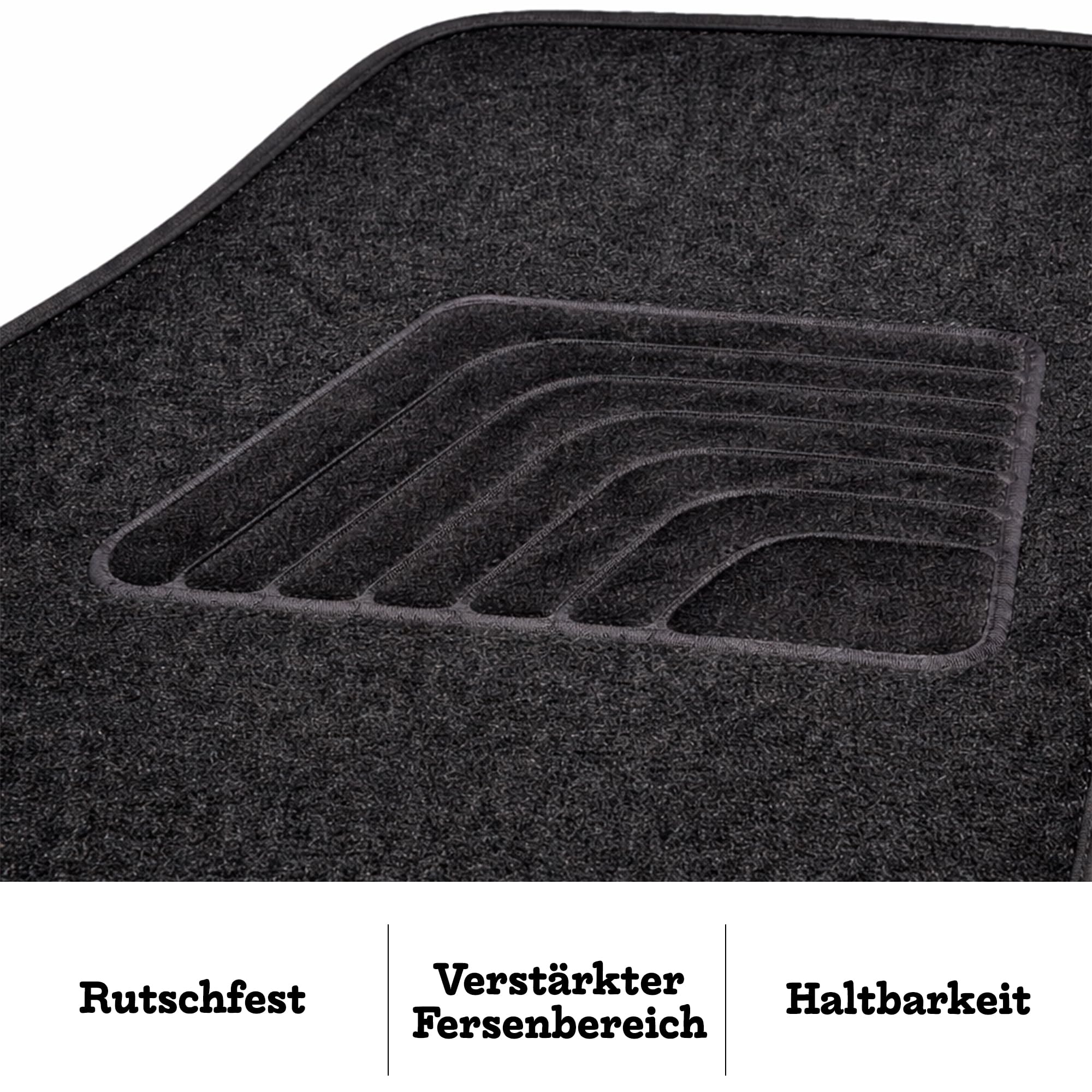 Universal-Auto matten, 4er-Pack (2 automatten vorne + 2 hinten), Teppichmatten für den Boden, rutschfeste Matten, leicht zu reinigen, Autozubehör für den Innenraum
