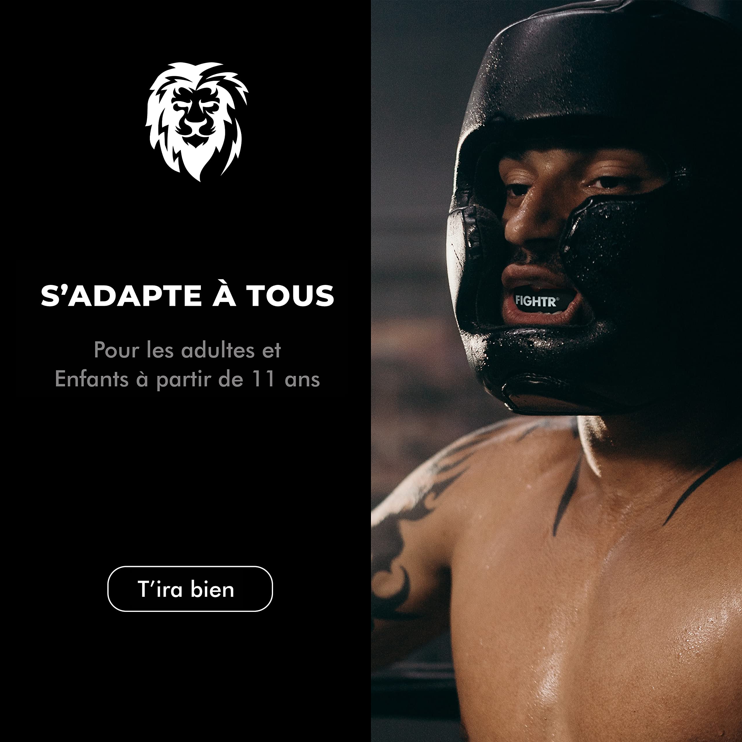 FIGHTR® Protège-Dents - pour Une Respiration idéale et Facile à Ajuster | Protège-Dents Sport pour la Boxe, Le MMA, Le Muay Thai, Le Hockey et Les Arts Martiaux | Boîte d'hygiène Incluse