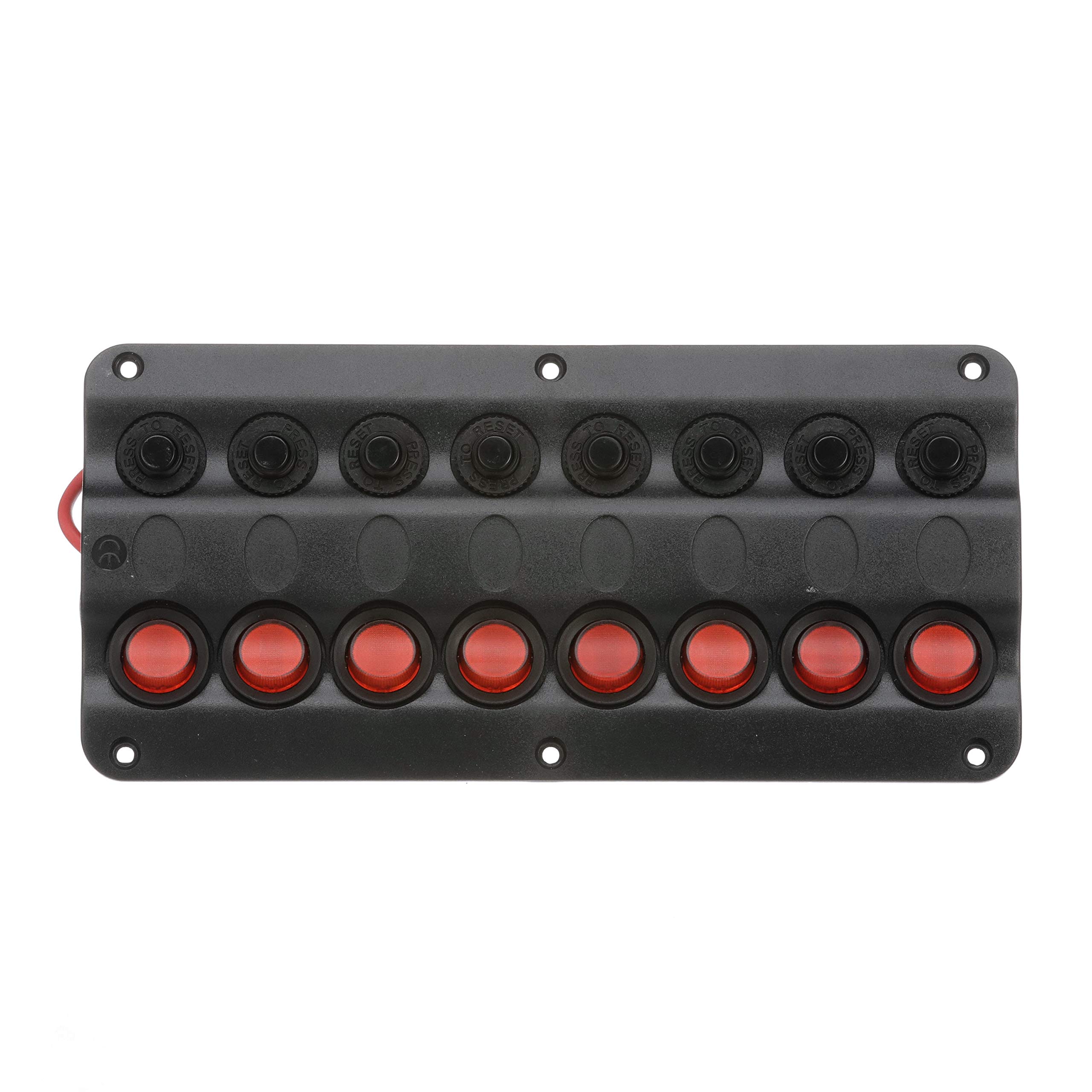 Seachoice LED 12V 8-Switch Distibution Panel, Pre-Wired, Boat Panel Mount