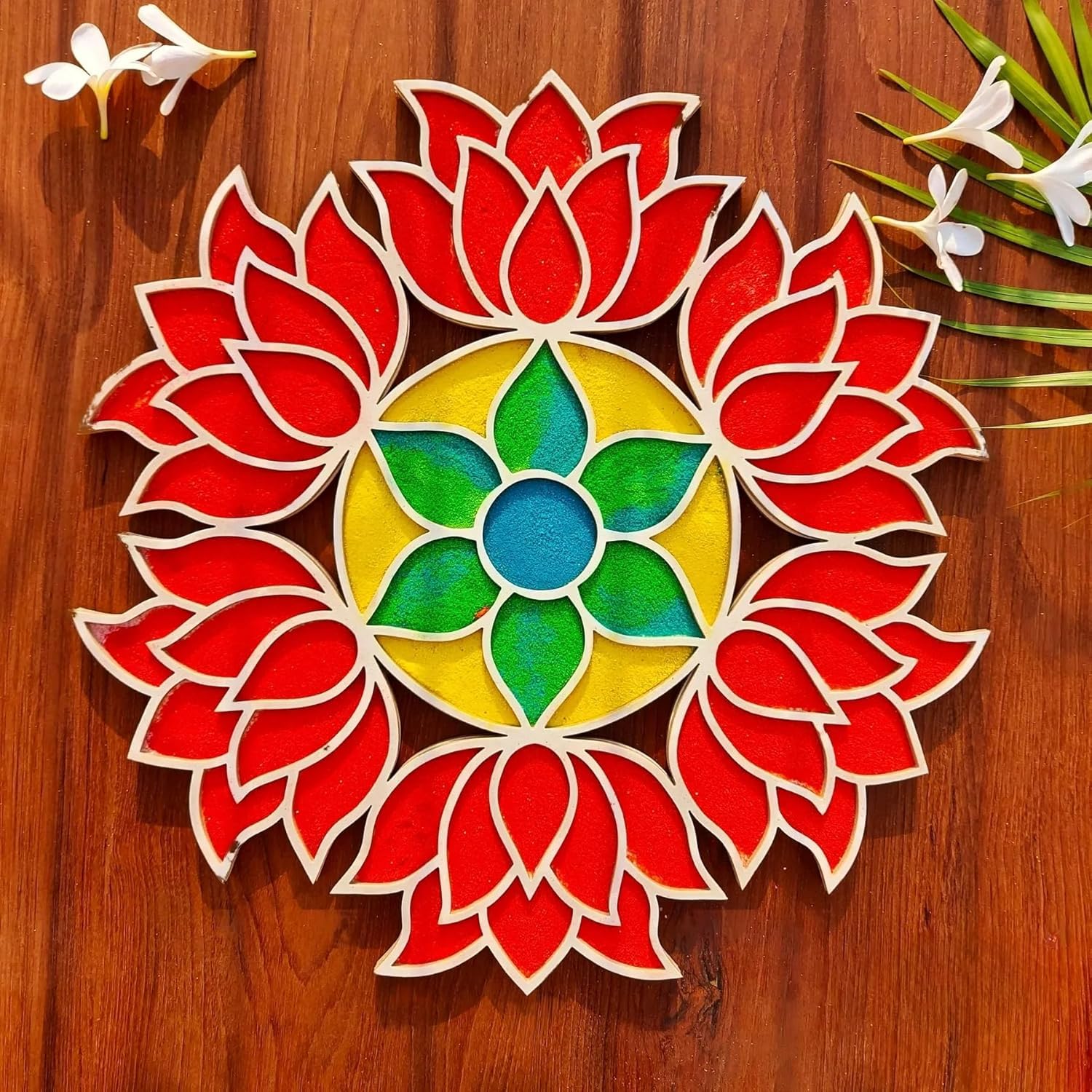 Reusable Rangoli Stencils Making Tools Kit Rangoli Stencil Mats DIY Template for Door Entrance Floor Pooja Room Mandir Diwali Decoration Items for Home Decor (12 Inches) (B0DG5RMKKY) Amazon Price History, Amazon Price Tracker