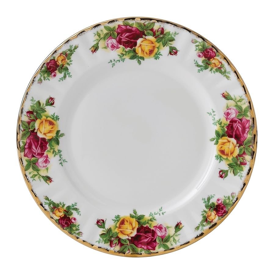   OLD COUNTRY ROSES サラダ サーバー！ Amazon.com | Royal Albert Old Country Roses Cake Plate