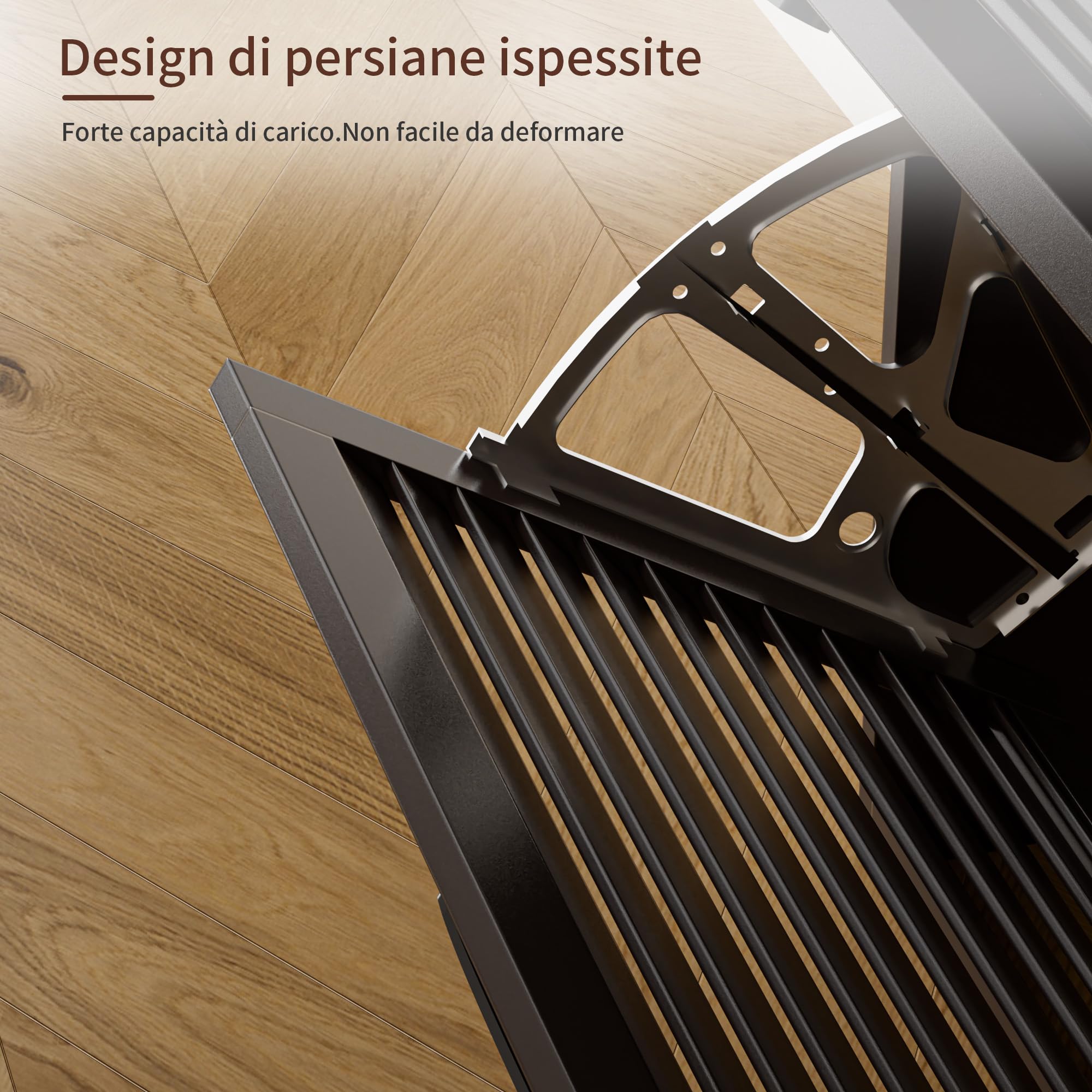 BonVache Scarpiera stretta, con porta lamellare, scarpiera con 3 alette, scarpiera con 6 ripiani regolabili, in legno per corridoio, 80 x 24 x 120 cm, marrone caffè