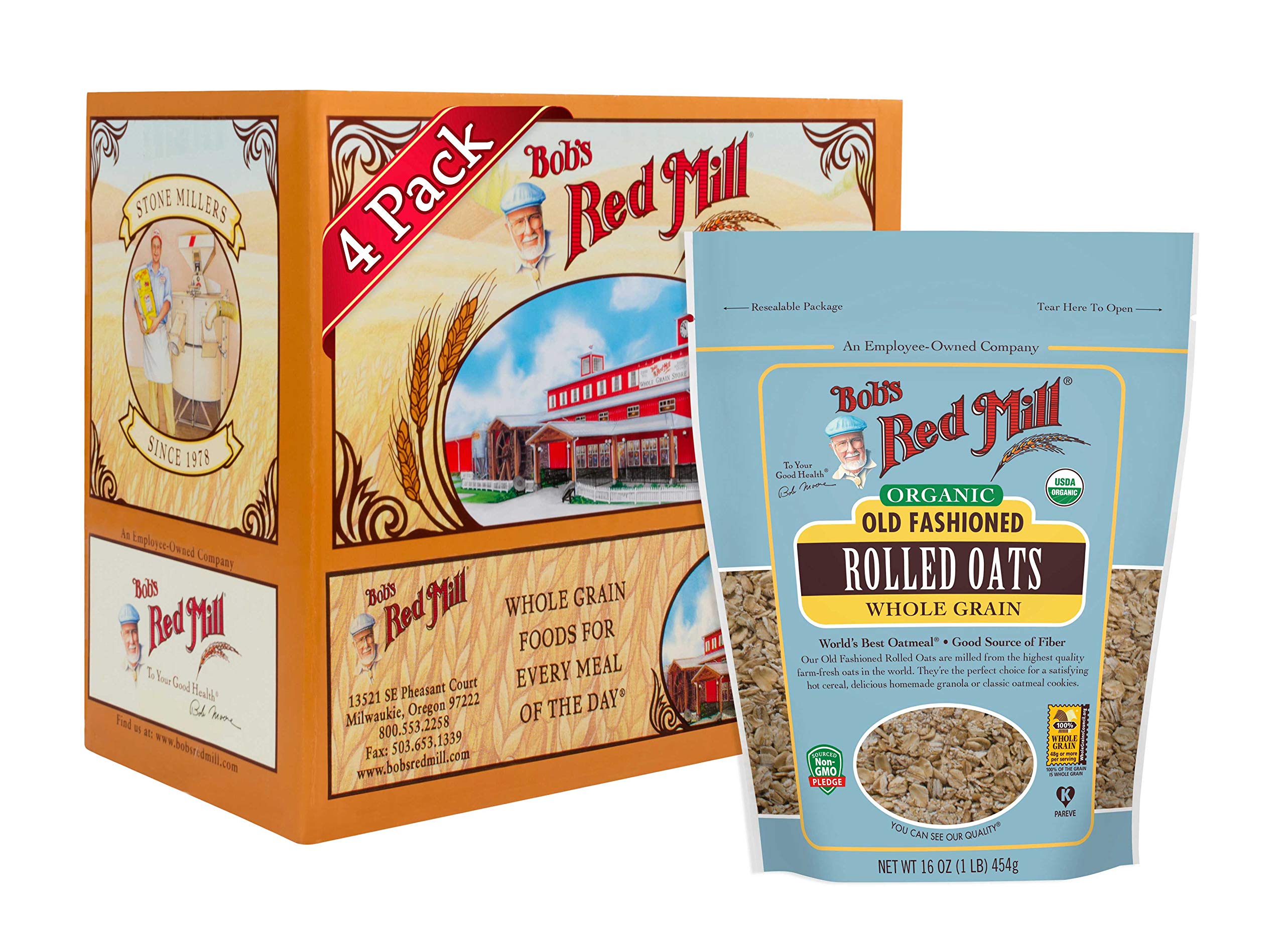 Bob's Red Mill Organic Old Fashioned Rolled Oats, 16 Oz