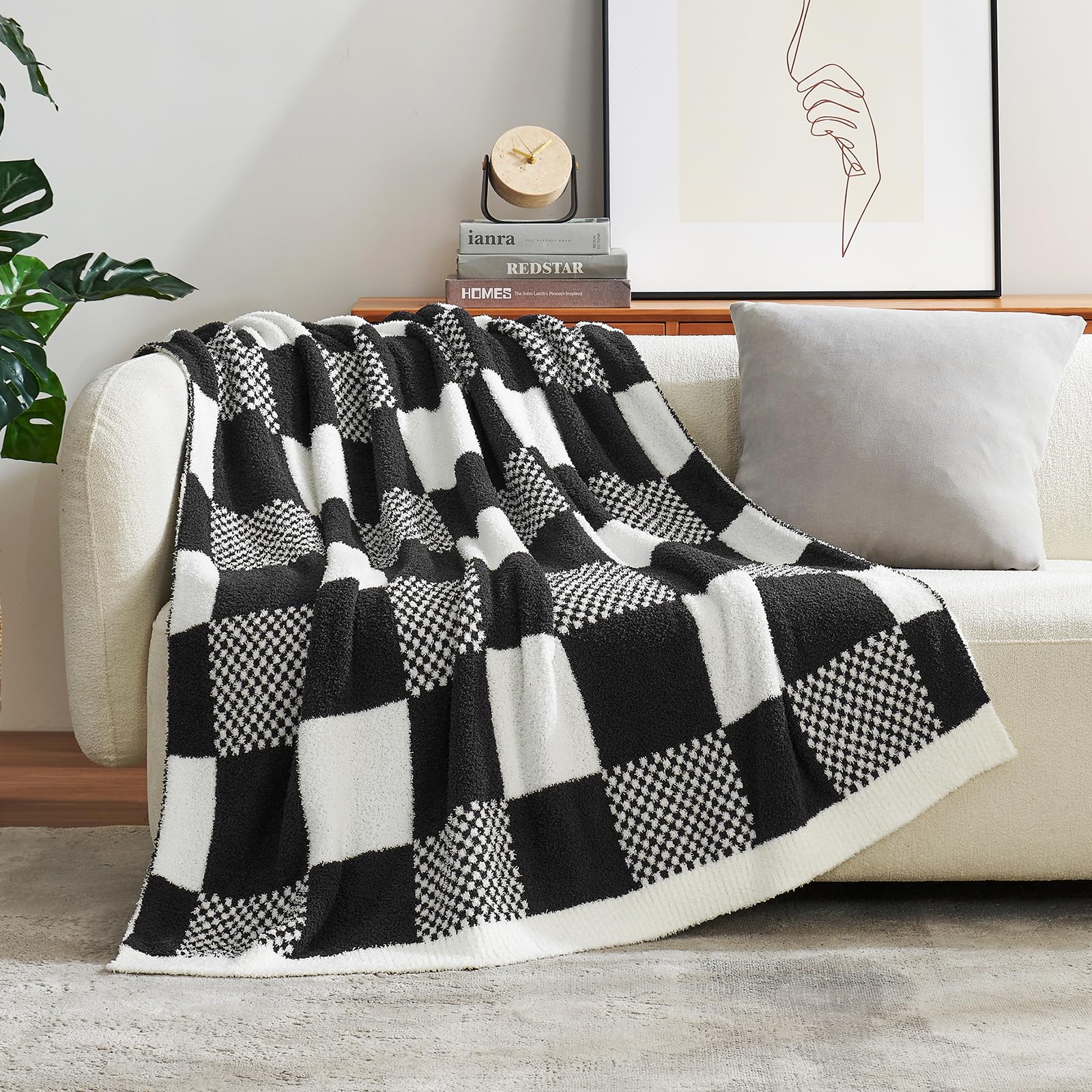 Snuggle Sac Checkered Throw Blanket - Image 3