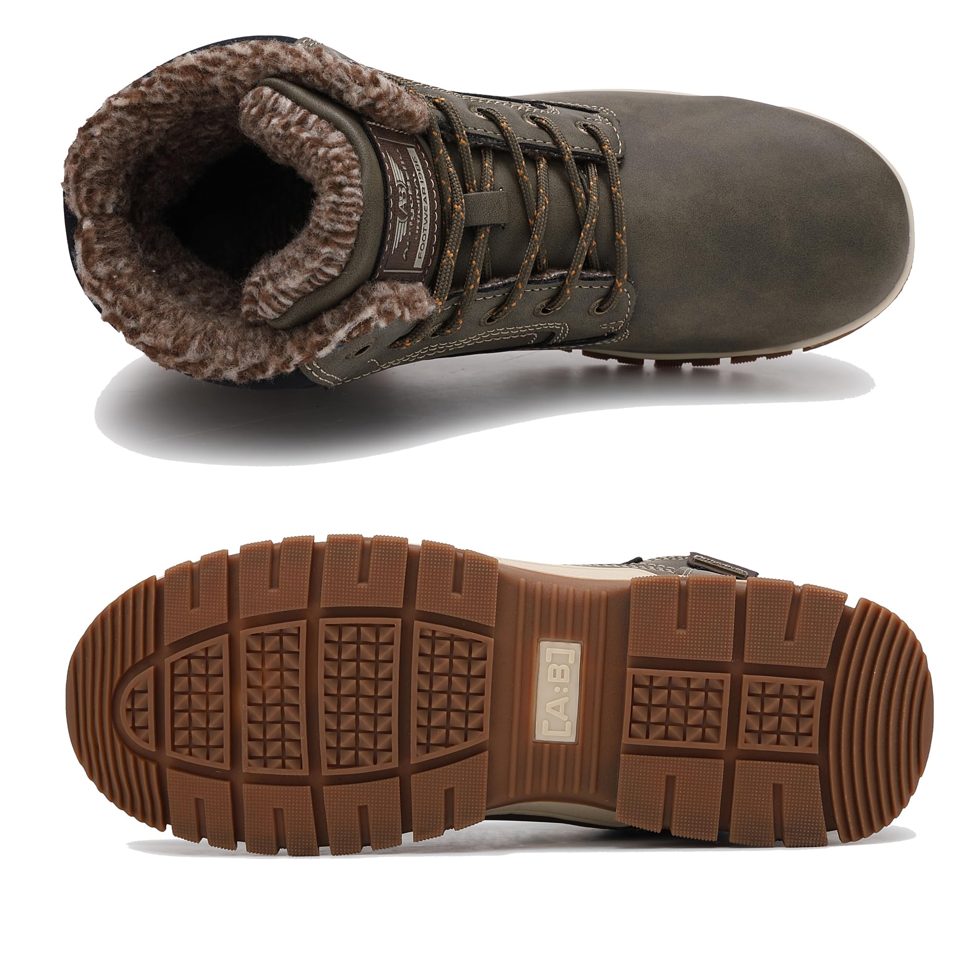ARRIGO BELLO Stivali Uomo Invernali Scarpe Inverno Calda Foderato Montagna Antiscivolo Trekking Boots Scarponcini Neve Taglia 41-46EU