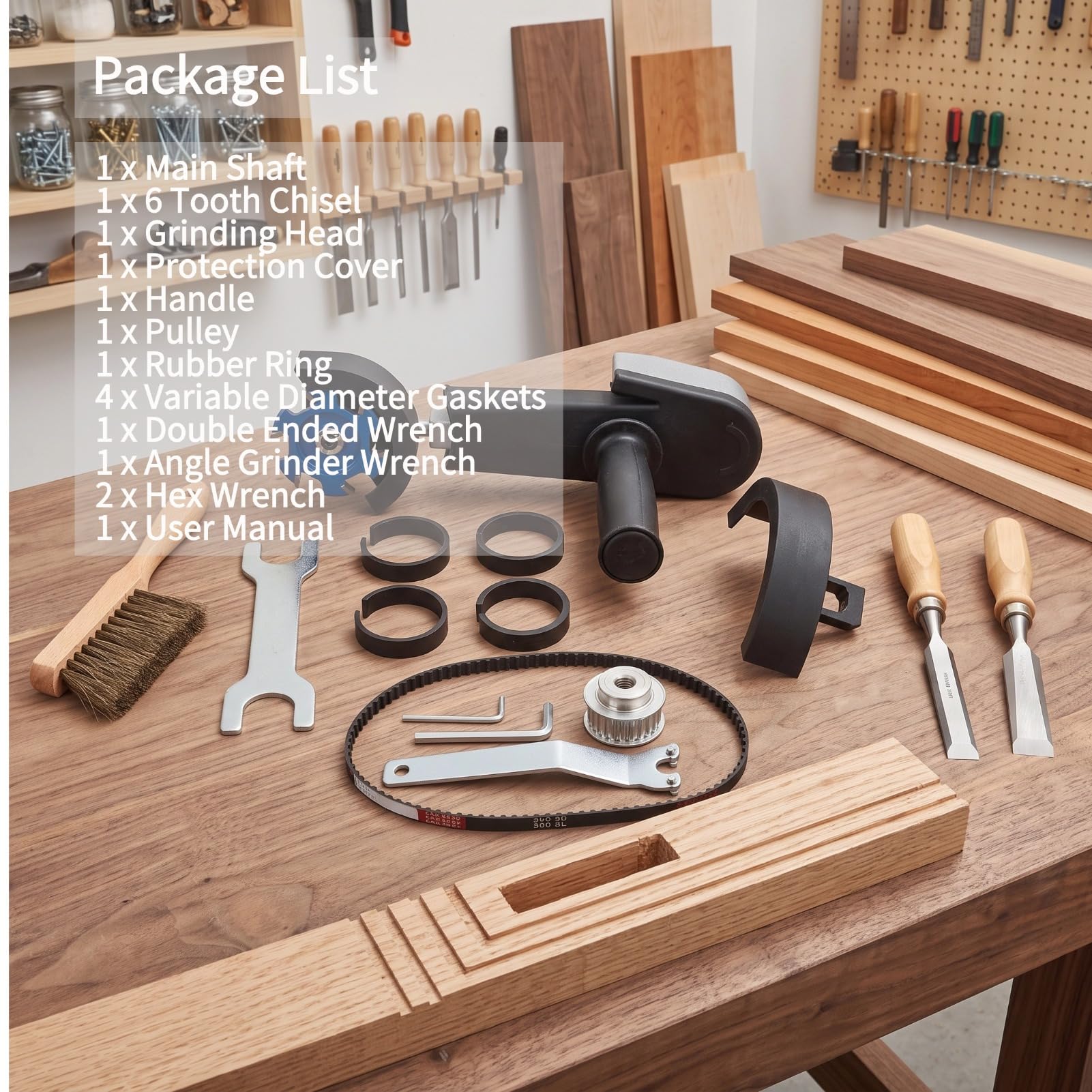 Ensemble de Convertisseur de Meuleuse D'angle Opération Facile pour la Sculpture de Fente D'adaptateur de Machine à Découper, Matériaux Durables, pour le Bricolage de Menuiserie