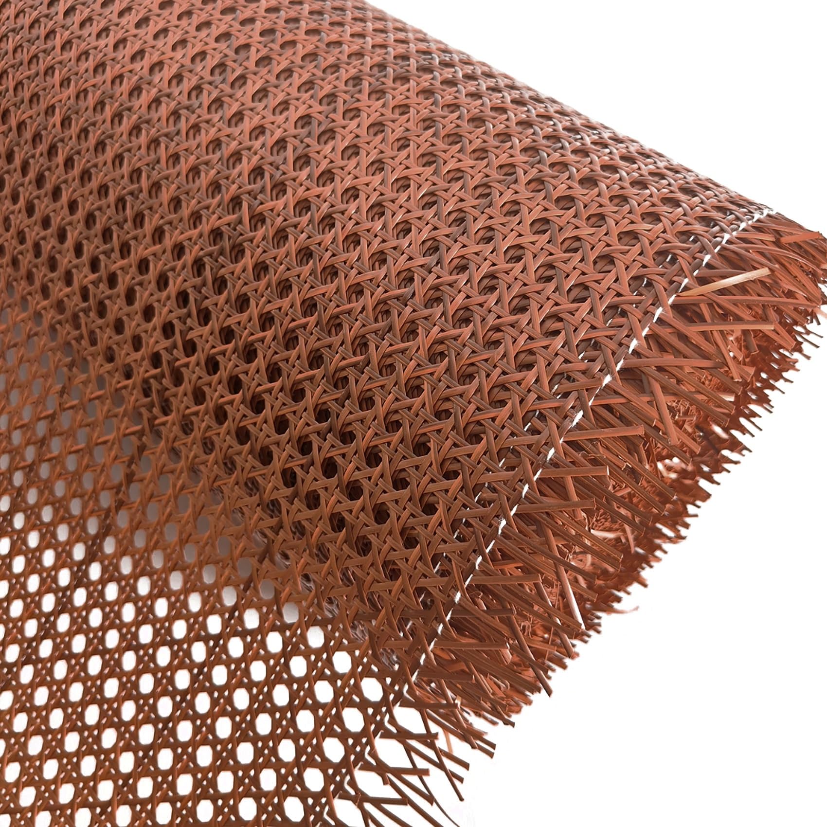 Rouleau de Cannage Rotin Plastique, 60cm de Largeur Cannage Rouleau Synthétique pour Chaise Meuble, Rouleaux Tissu en Rotin pour Canage pour Bricolage Armoire Plafond Lit Brun Foncé(40x300cm)