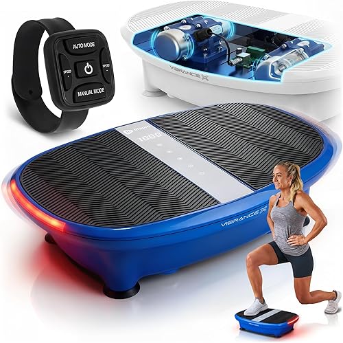 Lifepro Vibration Plate for Lymphatic Drainage – Vibration Platform Machine with EMS / Compact Design or LED Indicator Models – Remote Control
