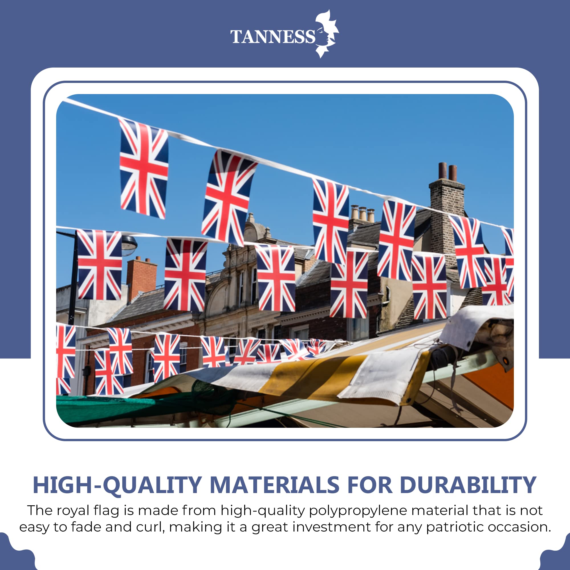 Bandiera Union Jack Del Giubileo Della Regina In Platino, 1,5 M X - Foto 5