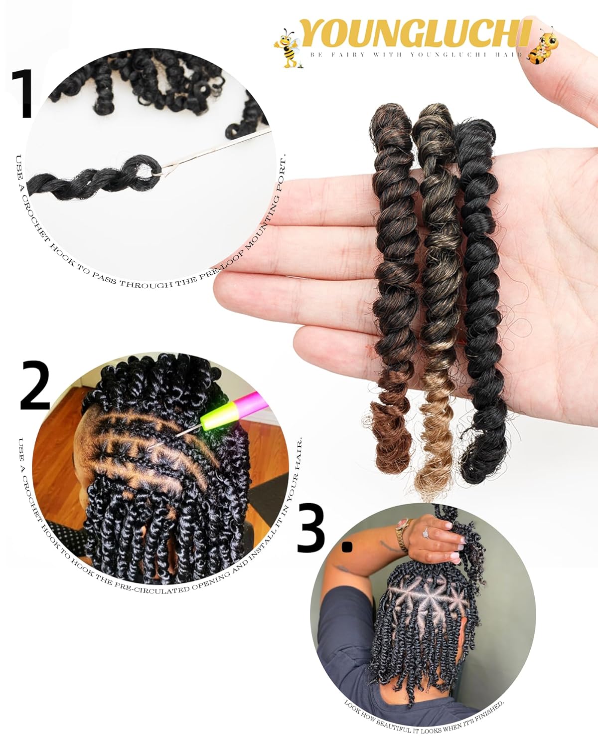 10 Inch 8 Packs Passion Twist Crochet Hair-Mixed Color Combo Pack(6 packs 1B+ 1 pack T1B/27+1 pack T1B/30),Pre-twisted Pre Looped Soft & Bouncy Synthetic Braided Hair Extensions (1B+T27+T30)