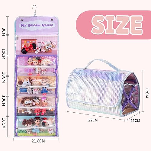 Miniatura 3 de NAKOCO Estuche de almacenamiento y exhibición de muñecas compatible con muñecas LOL Surprise Dolls 5 Clear View Case (muñecos no incluidos)