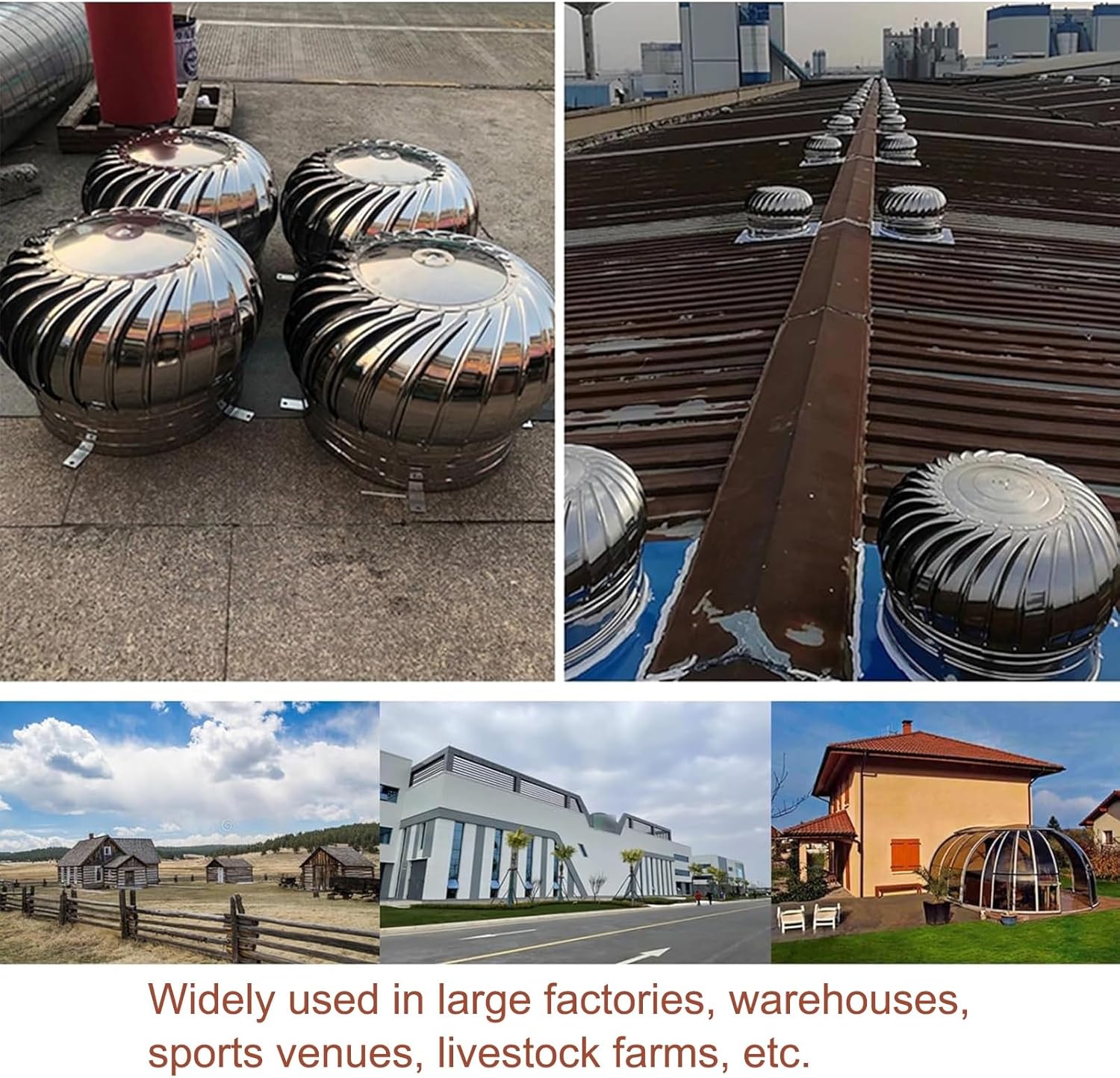 Chimney Spinner Cowl Chimney Cap, Rotating Chimney Cowl Cap Spinner, Chimney Rain Cap, 304 Stainless Steel Fireplace Chimney Cover, for Insulation Vent Cover Outside