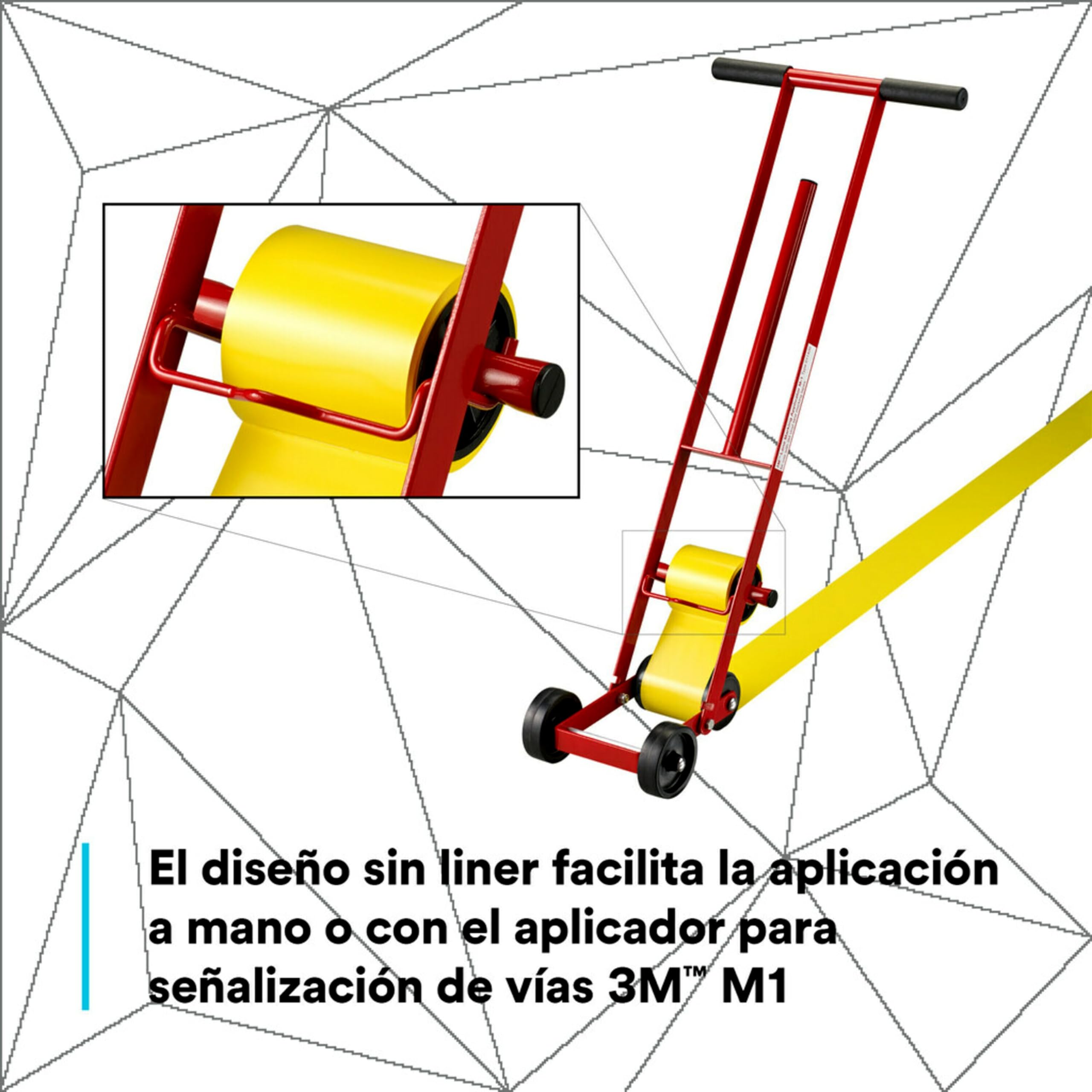 3M Cinta Duradera para Marcar Pisos 971, Amarillo, 50.8 mm x 33 m, 0.43 mm, envueltas individualmente y convenientemente empaquetadas