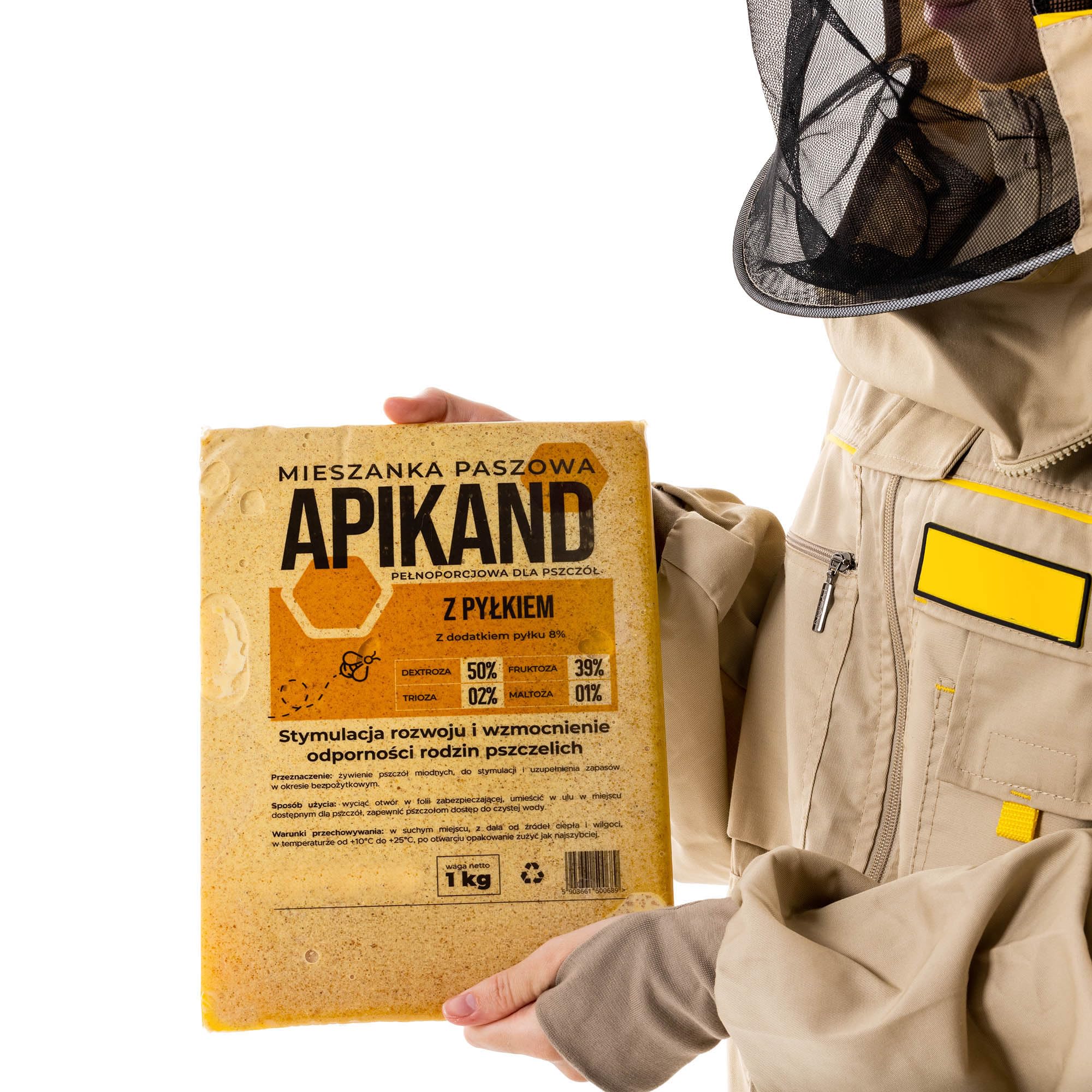 KADAX Bienenfutterteig 1kg, 20 Stück, Bienenfutter mit 8% Pollen, Futterteig für Bienen, Ergänzungsfutter zur Fütterung und Unterstützung von Bienenvölkern