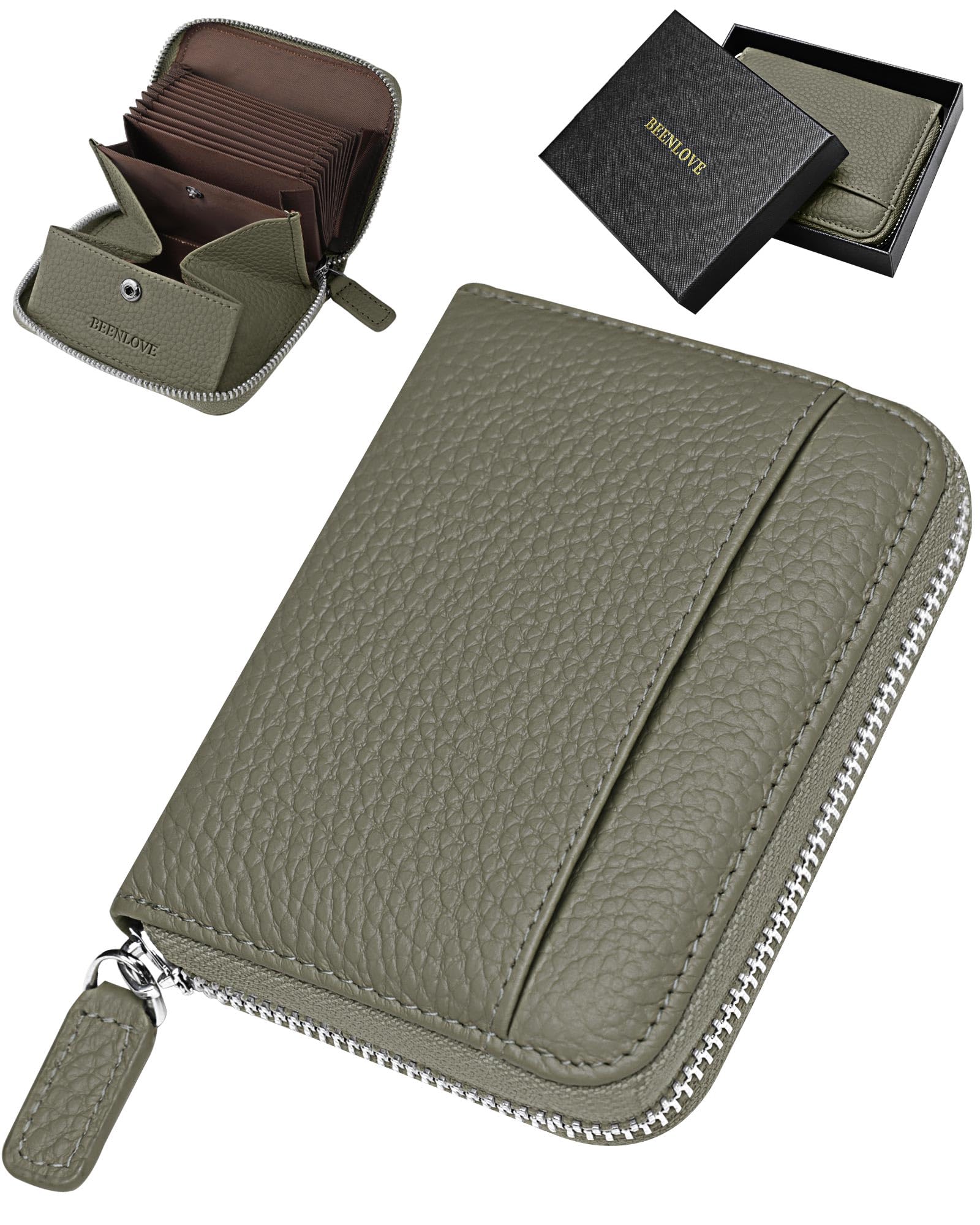 BEENLOVE Slim Wallet mit Münzfach & RFID Schutz - Geldbörse Damen