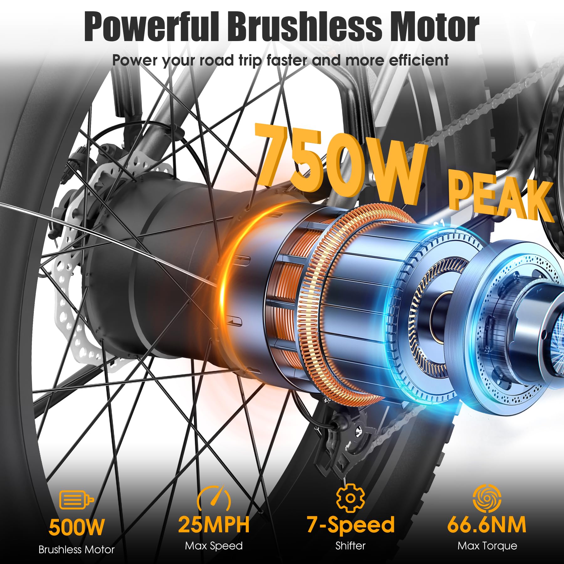 Funhang Electric Bike for Adults, Peak 1000W Ebike, 25MPH 60Miles Electric Mountain Bike, 26