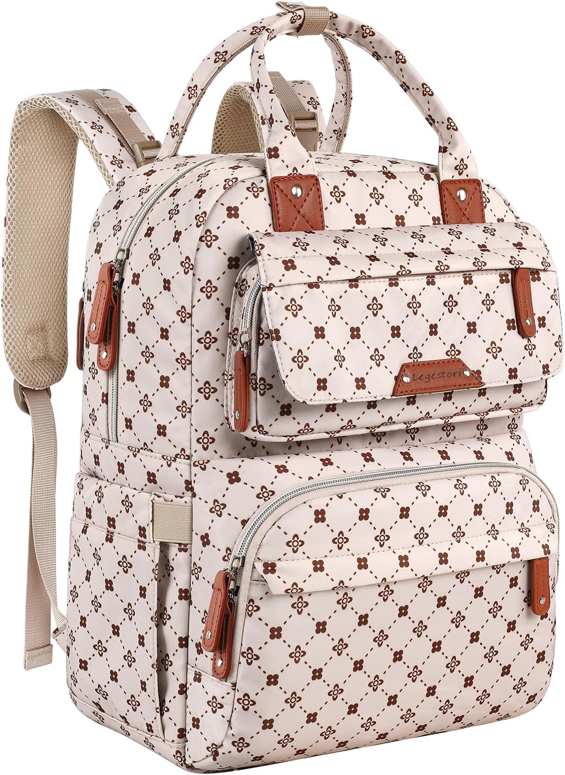 Baby Diaper Bag Backpack, Baby Bag for Girls Large Capacity with Stylish Flora, Travel Back Pack Multifunction Waterproof, Newborn Baby Registry Shower Gifts, Pink05