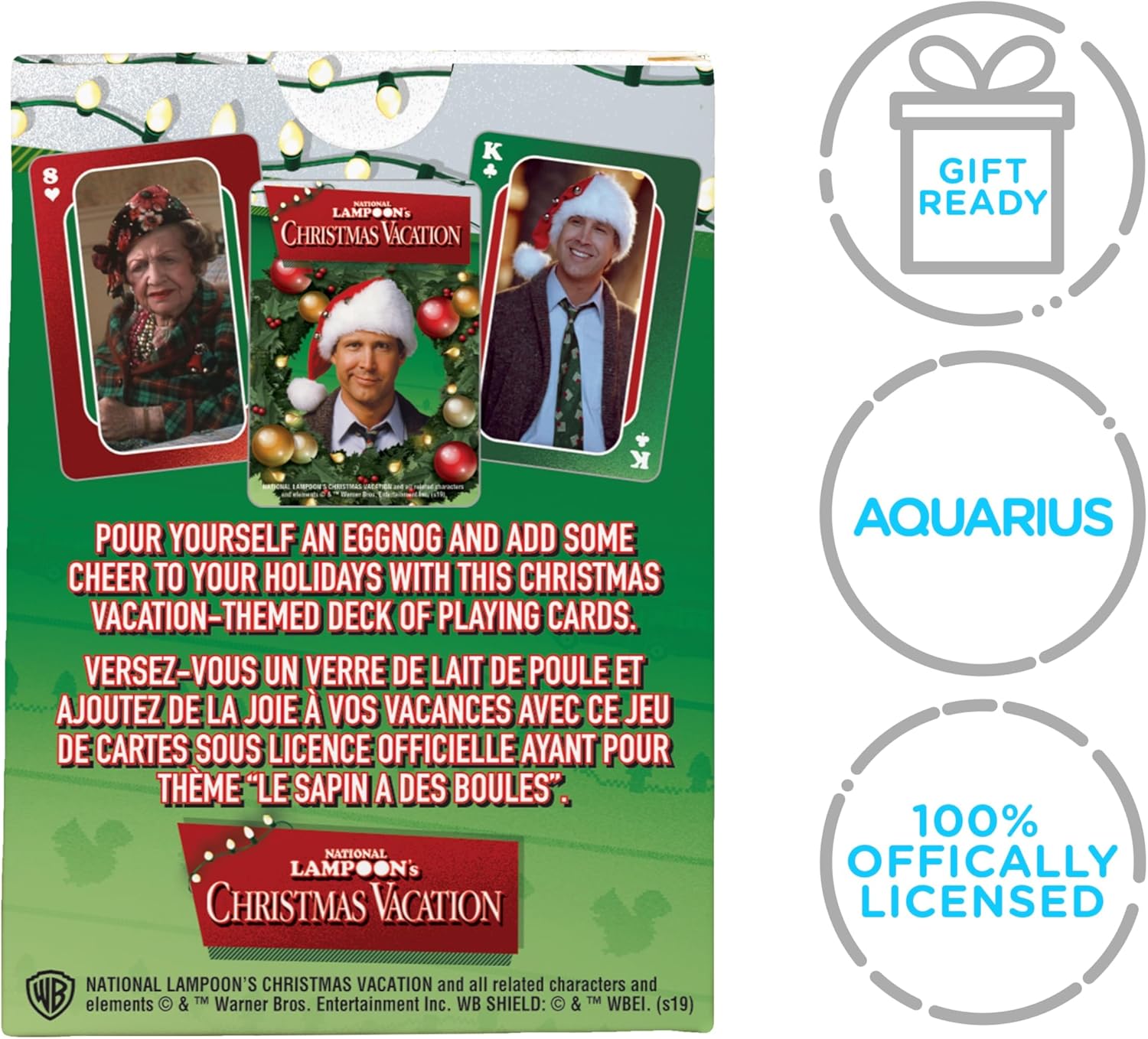 AQUARIUS Christmas Vacation Playing Cards - Christmas Vacation Themed Deck of Cards for Your Favorite Card Games - Officially Licensed National Lampoon Merchandise & Collectibles - Poker Size