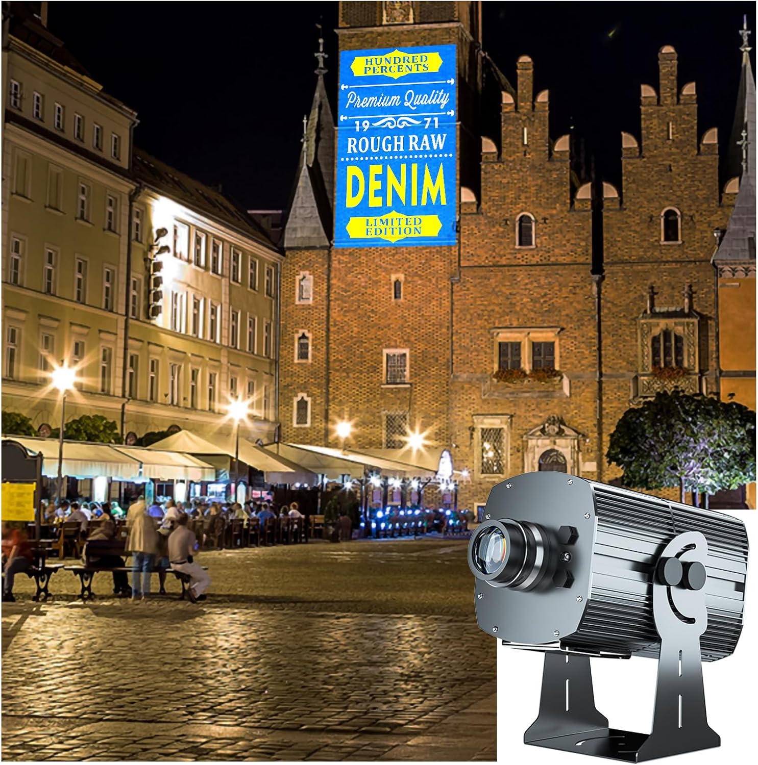 300W LED Logo GOBO Projector IP67 Waterproof for Business Advertising