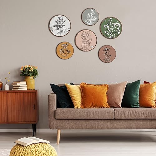 Miniatura 3 de Barydat 6 piezas de decoración de pared de plantas bohemias de madera, estilo bohemio, rústico, bohemio, para colgar en la pared para dormitorio,