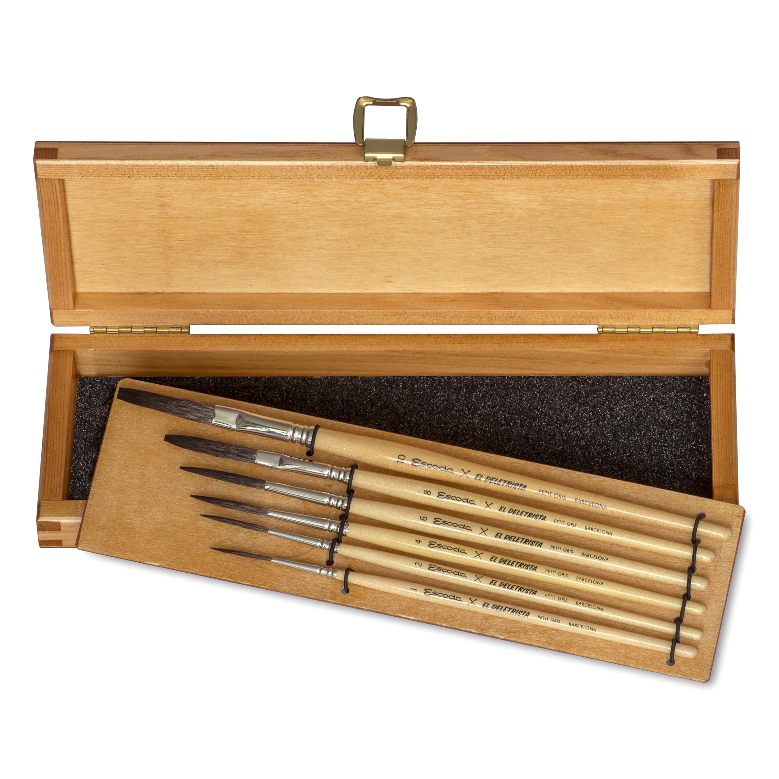Escoda El Deletrista Series Lettering Brush Set, Petit Gris, 6 pc Set