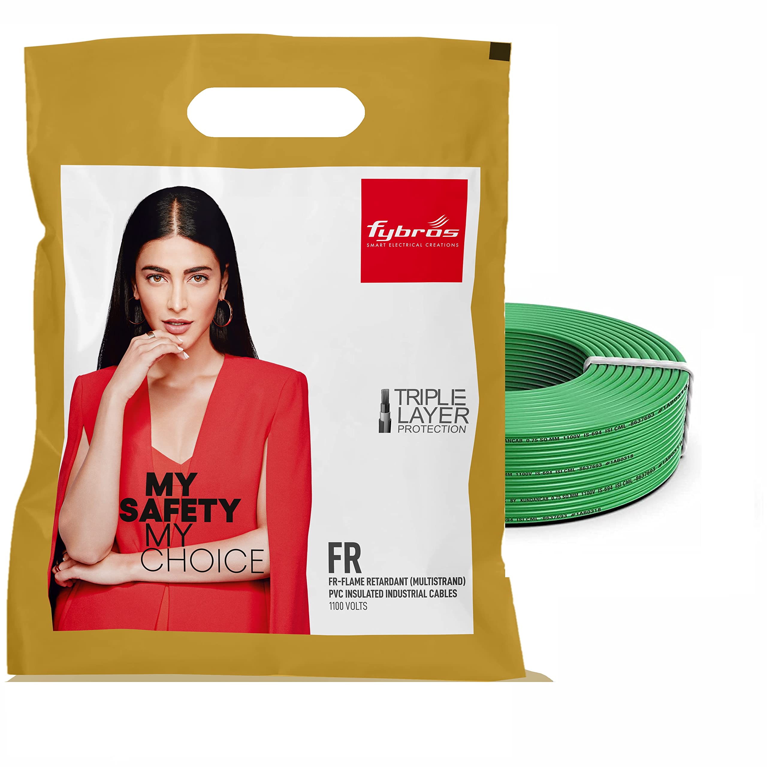 FR Yellow PVC Wire - 45m, 1 Sq Mm Copper -22
