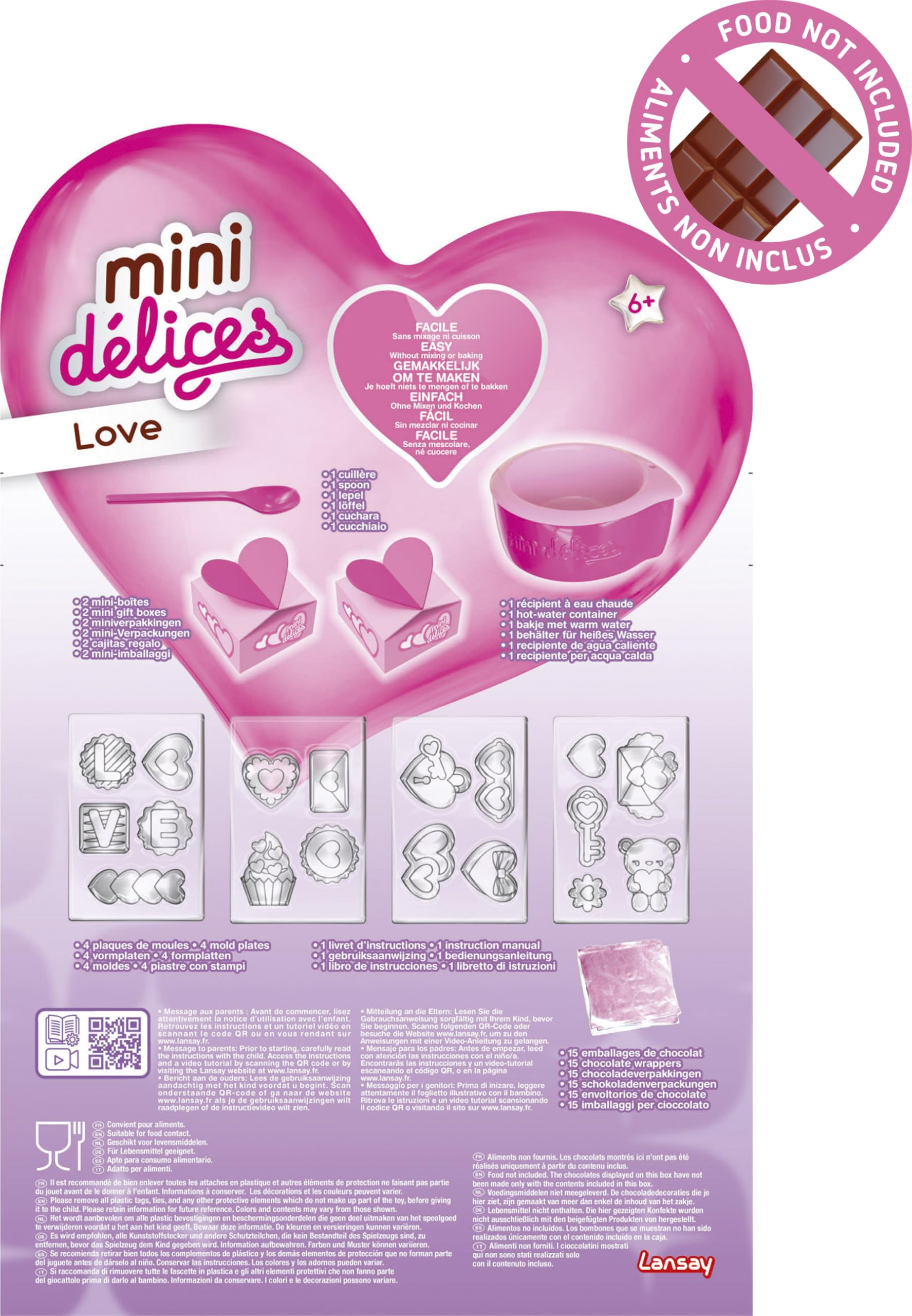 Lansay - Lot Mini Delices Lollipops + Love - Kit pour Enfants Dès 6 Ans - Accessoires Inclus - Idée Cadeau Pâtisserie Anniversaire - Amusement Garanti