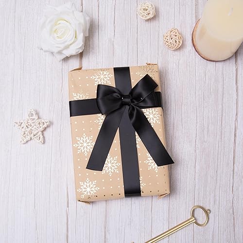 Miniatura 3 de Cinta de satén negra de 1 pulgada de ancho para envolver regalos, lazo para el pelo, silla, banda para el día de San Valentín, boda, fiesta de