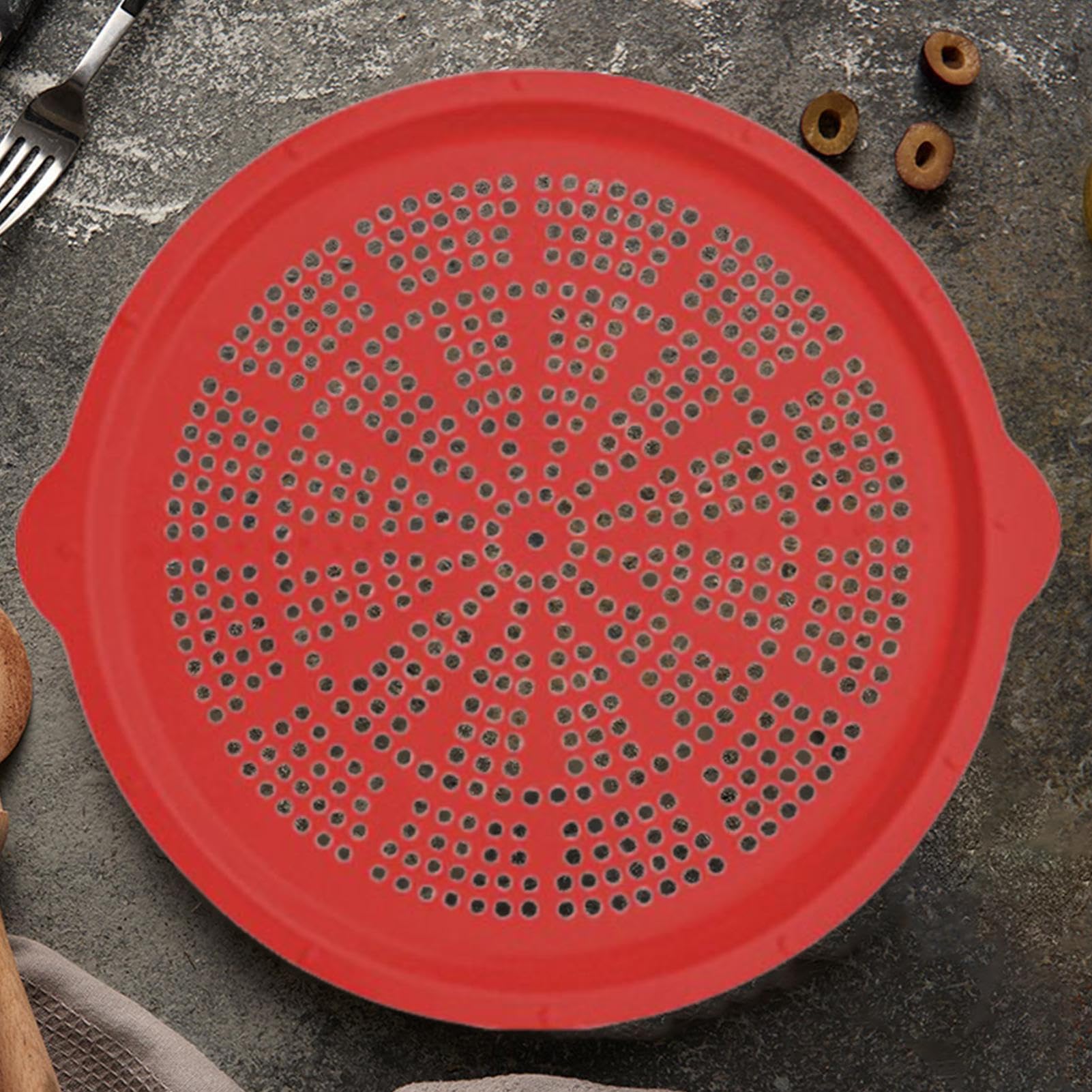 Bandeja para pizza, sartén antiadherente para pizza con agujeros
