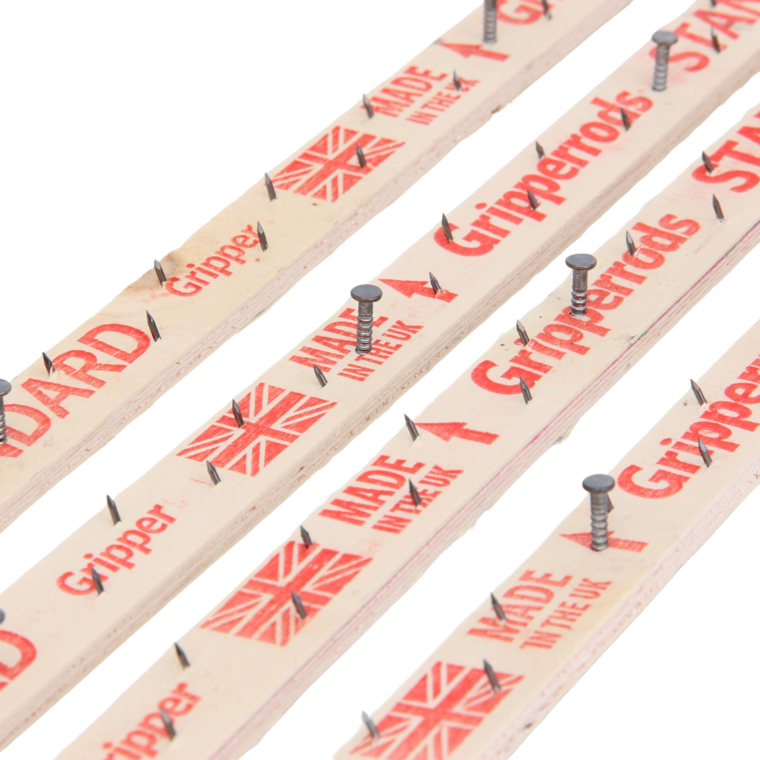 Novecrafto Carpet Gripper Rods Pack Of 50 Pcs Covering 124.67 Ft (38.00M) - Carpet Grippers 2.49Ft (76Cm) Long, Pre-Nailed Strips With Dual Purpose Pins For Underlay Flooring - Stairs, Concrete, Wood Floors