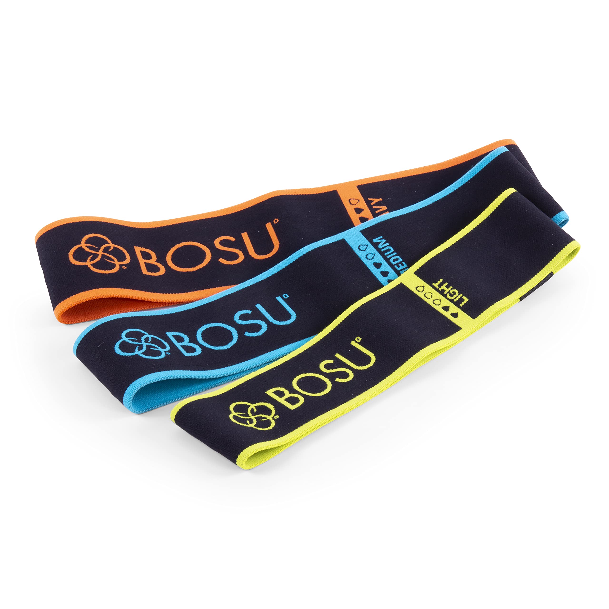 Bosu Fabric Resistance Bands (3 Pack), Multi (72-6920)
