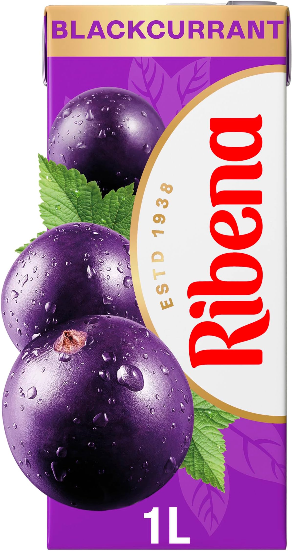 Blackcurrant Juice Drink 1L Carton – Real British Blackcurrants | Rich in Vitamin C | No Artificial Colours or Flavours