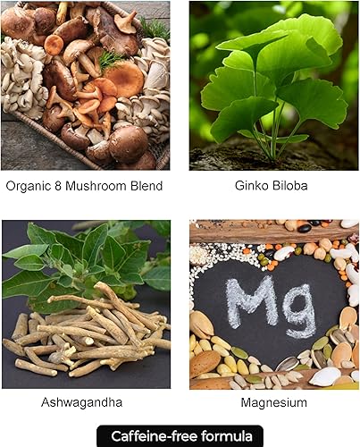 Miniatura 6 de PUR Wellness Elevate - Suplemento cerebral nootrópico para el estado de ánimo de memoria de claridad de enfoque, mezcla de 8 hongos, ginkgo biloba,