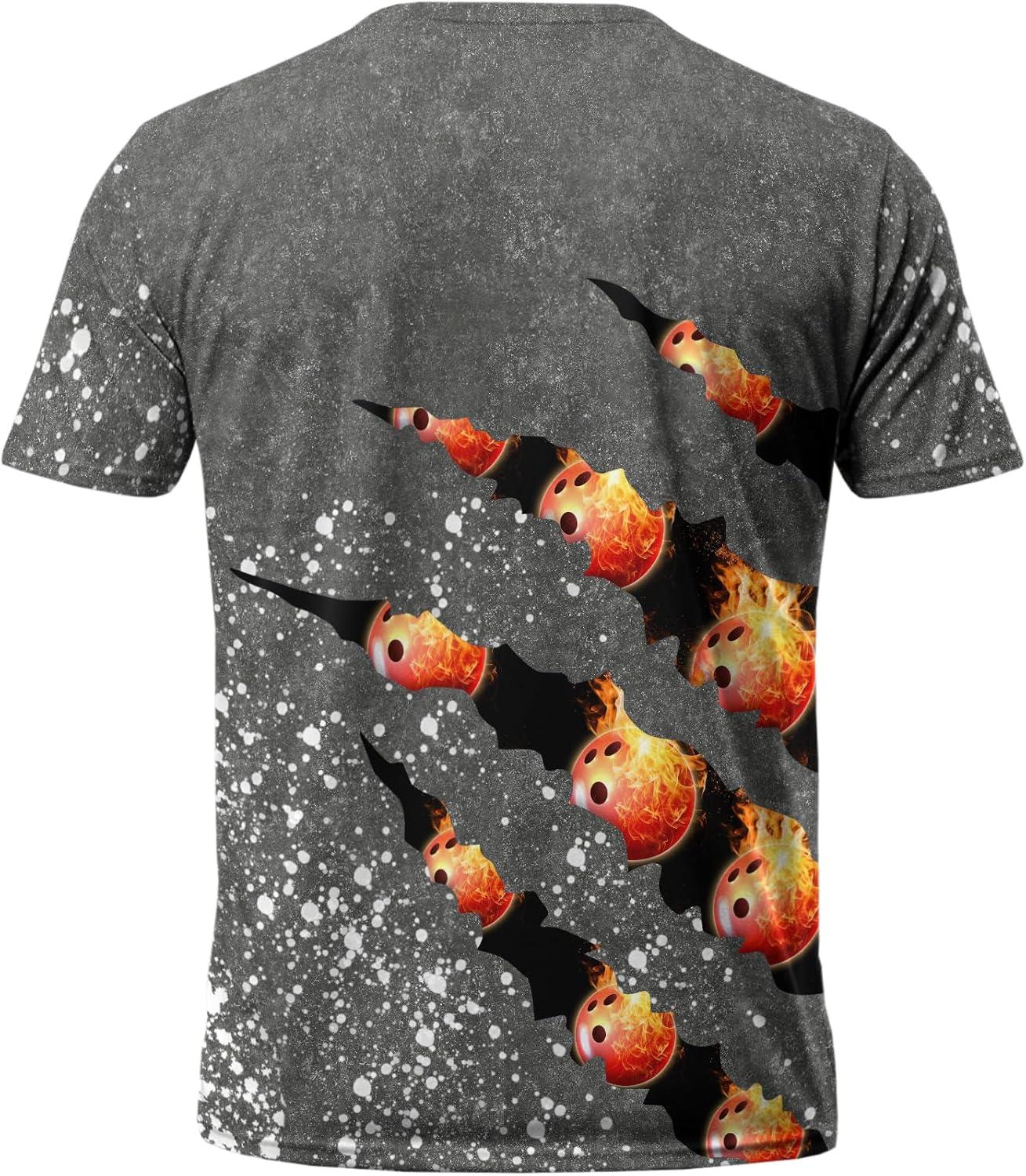 Mens Bowling Tshirt Custom Claws Fire Bowling Ball T Shirt for Boy Girl Teenager Printed Bowling Team Clothes