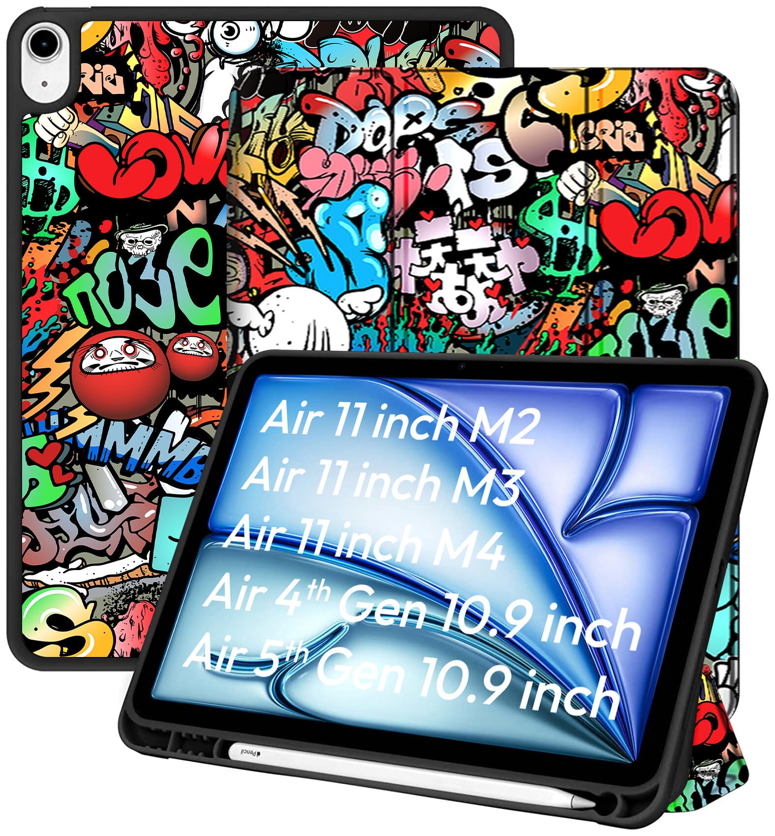 Robustrion Case Cover for iPad Air 11 inch Cover M4 / M3 / M2 / iPad Air 5th Generation Cover/iPad Air 4th Generation with [Pencil Holder] for iPad Air 11 inch M4 M3 M2 /Air 4 5 10.9" - Black — Amazon image 9