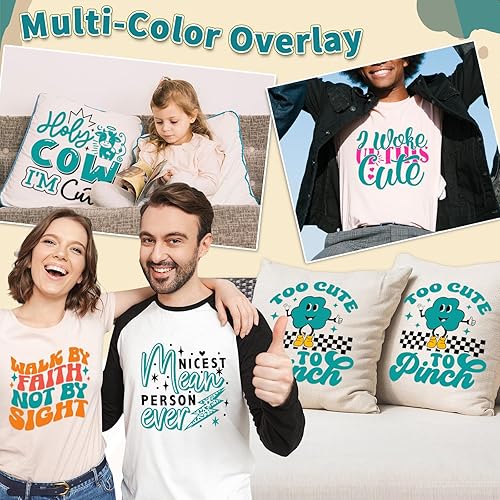 Miniatura 4 de WRAPXPERT Vinilo de transferencia de calor verde azulado HTV para planchar en vinilo de 12 x 5 pies, vinilo HTV verde azulado brillante para