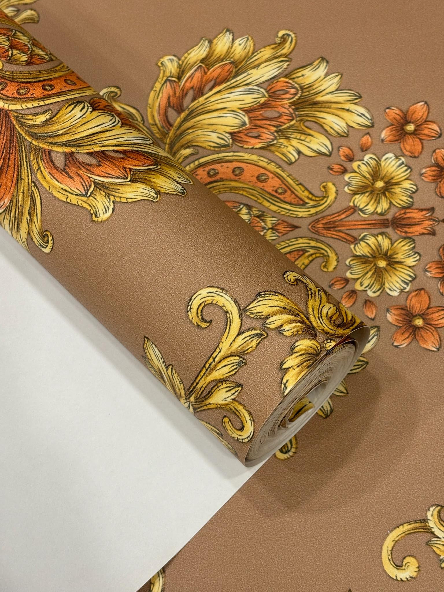 Eurotex Damask DesignWall Paper for Wall Decor Roll for Covering Living Room, Bedroom Walls (Luxury Vinyl Coated 57 sq.ft Roll, Almond) (B0C2CZBMBQ) Amazon Price History, Amazon Price Tracker