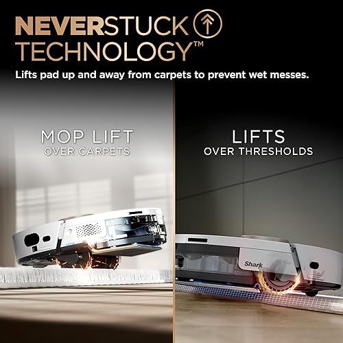 Miniatura 6 de Shark PowerDetect NeverTouch Pro - Robot Vacuum & Mop Combo, Autovaciado, Autorrecarga con almohadilla autolimpiante de lavado y seco, capacidad de