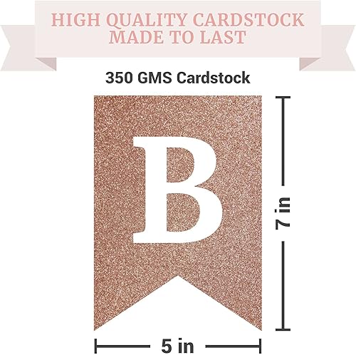 Miniatura 6 de Cartel pre-encordado de la novia para ser  No DIY  Cartel de despedida de soltera con purpurina de oro rosa  Guirnalda preencordada en hebra de 8