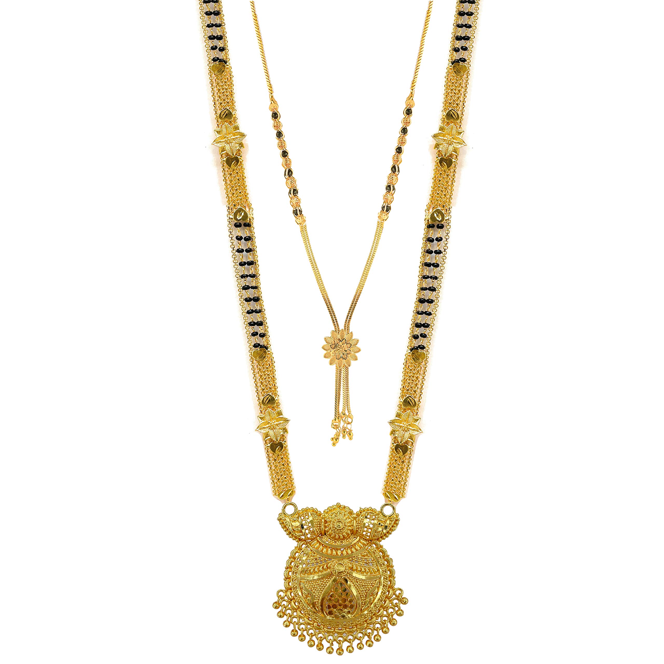 See full amazon price history chart for Brado Jewellery Traditional Necklace Pendant Gold Plated Hand Meena 30inch Long and 18inch short Combo Of 2 Mangalsutra/Tanmaniya/nallapusalu/Black Beads For Women and Girls Brado Jewellery Traditional Necklace Pendant Gold Plated Hand Meena 30inch Long and 18inch short Combo Of 2 Mangalsutra/Tanmaniya/nallapusalu/Black Beads For Women and Girls (B091FL3WQH) Amazon Price History, Amazon Price Tracker