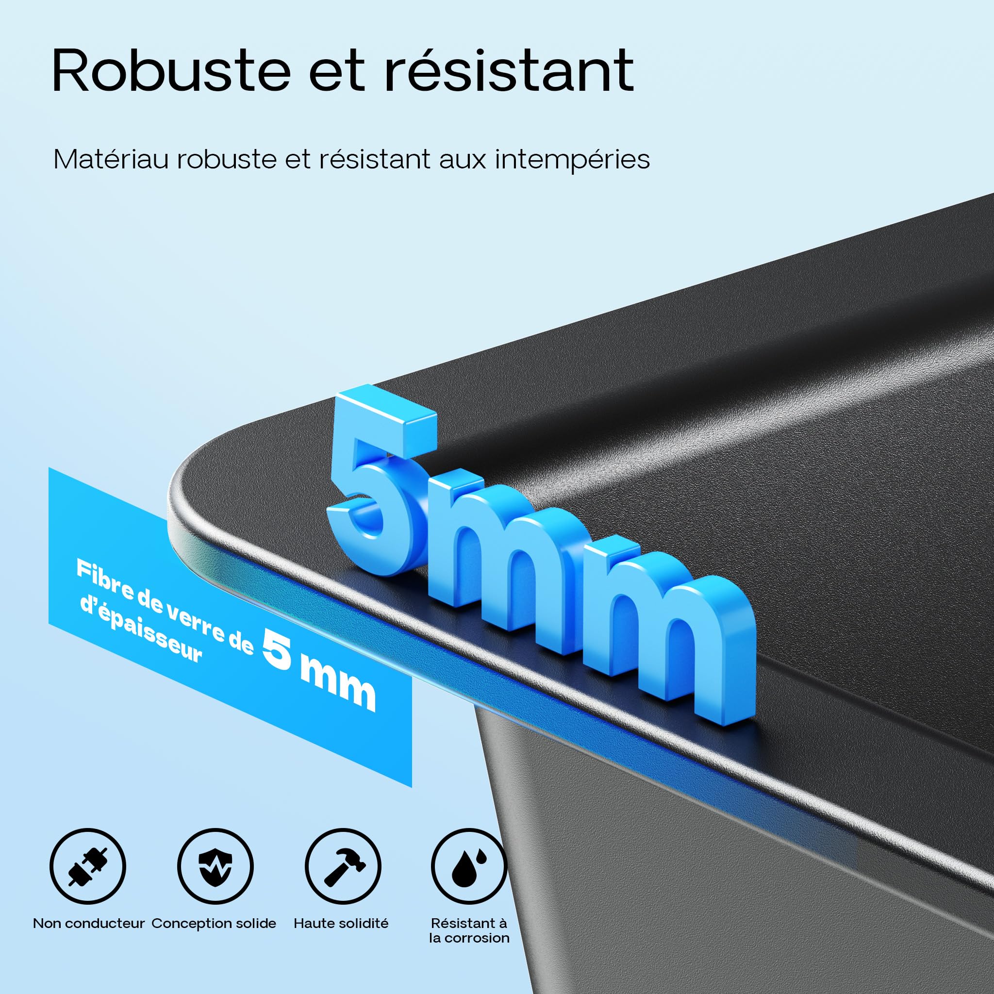 SunSun Bac pour Cascade ou Cours d’Eau en Matière Plastique renforcée de Fibre de Verre 60L